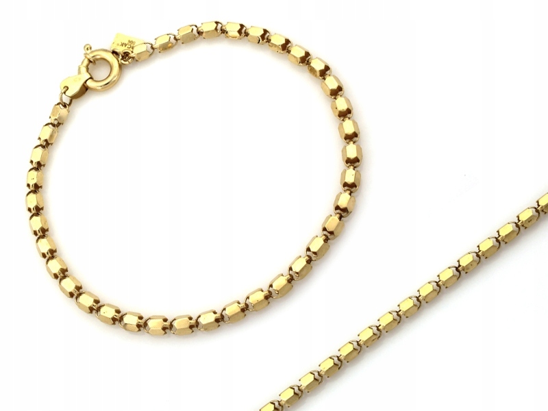 Zlatý náramek 585 14k nafukovací lesklý 6.12g velikost 20 pro ženy