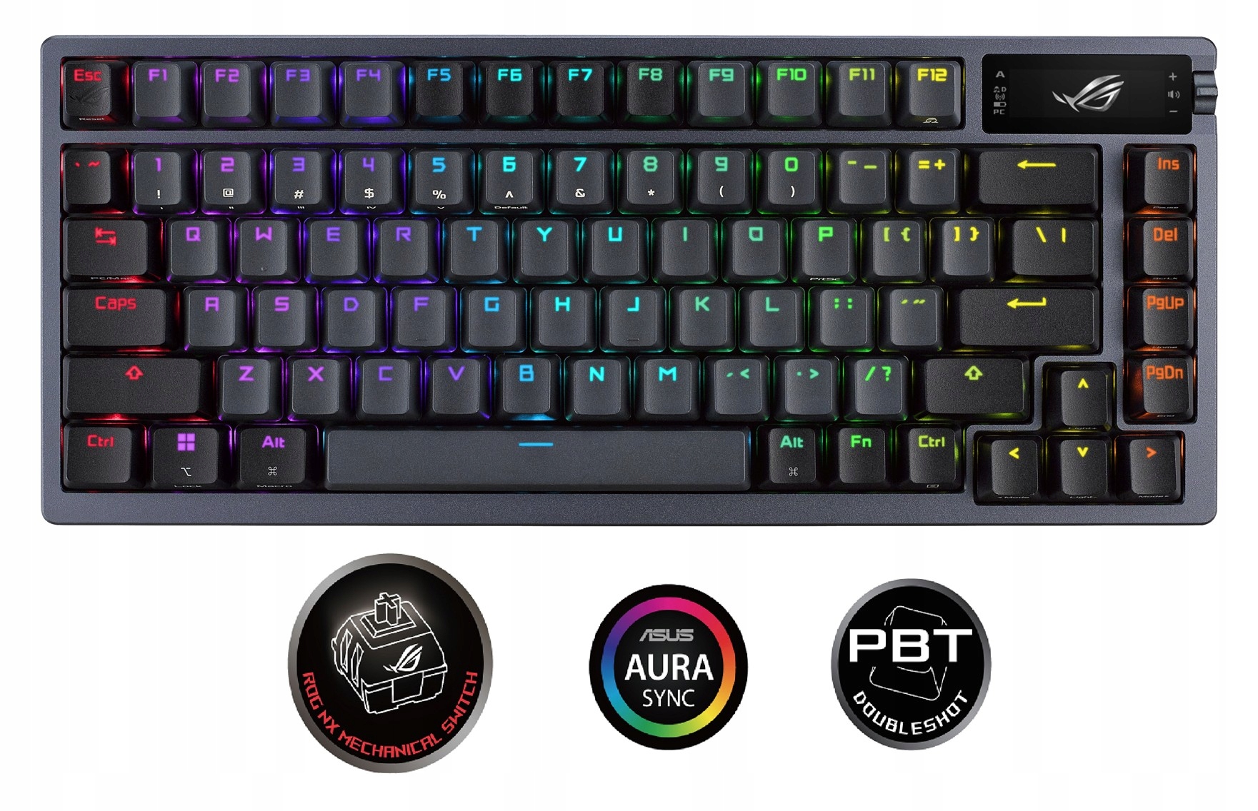Mechanické Rgb ovládanie Asus Rog Azoth, Oled displej – Usa
