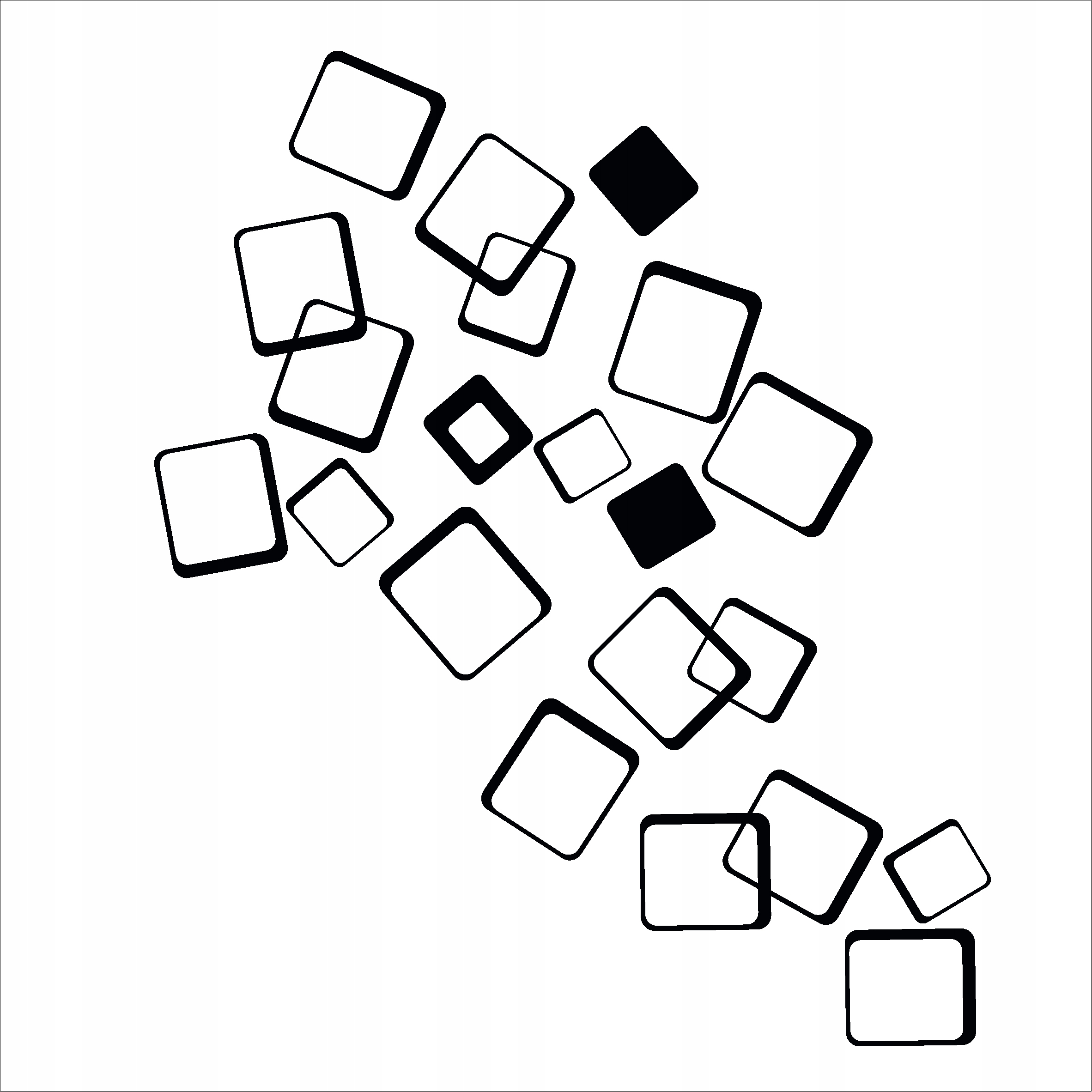 Malířská šablona, opakovaně použitelný šablona //čtverce//