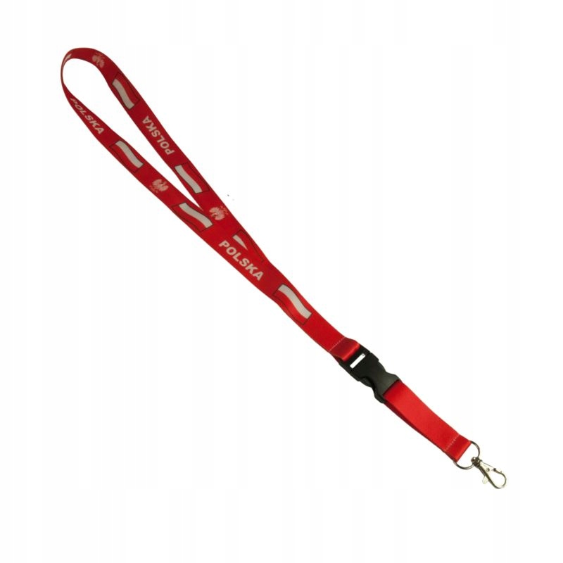 

Smycz Polska czerwona szer. 20mm dł. 52cm