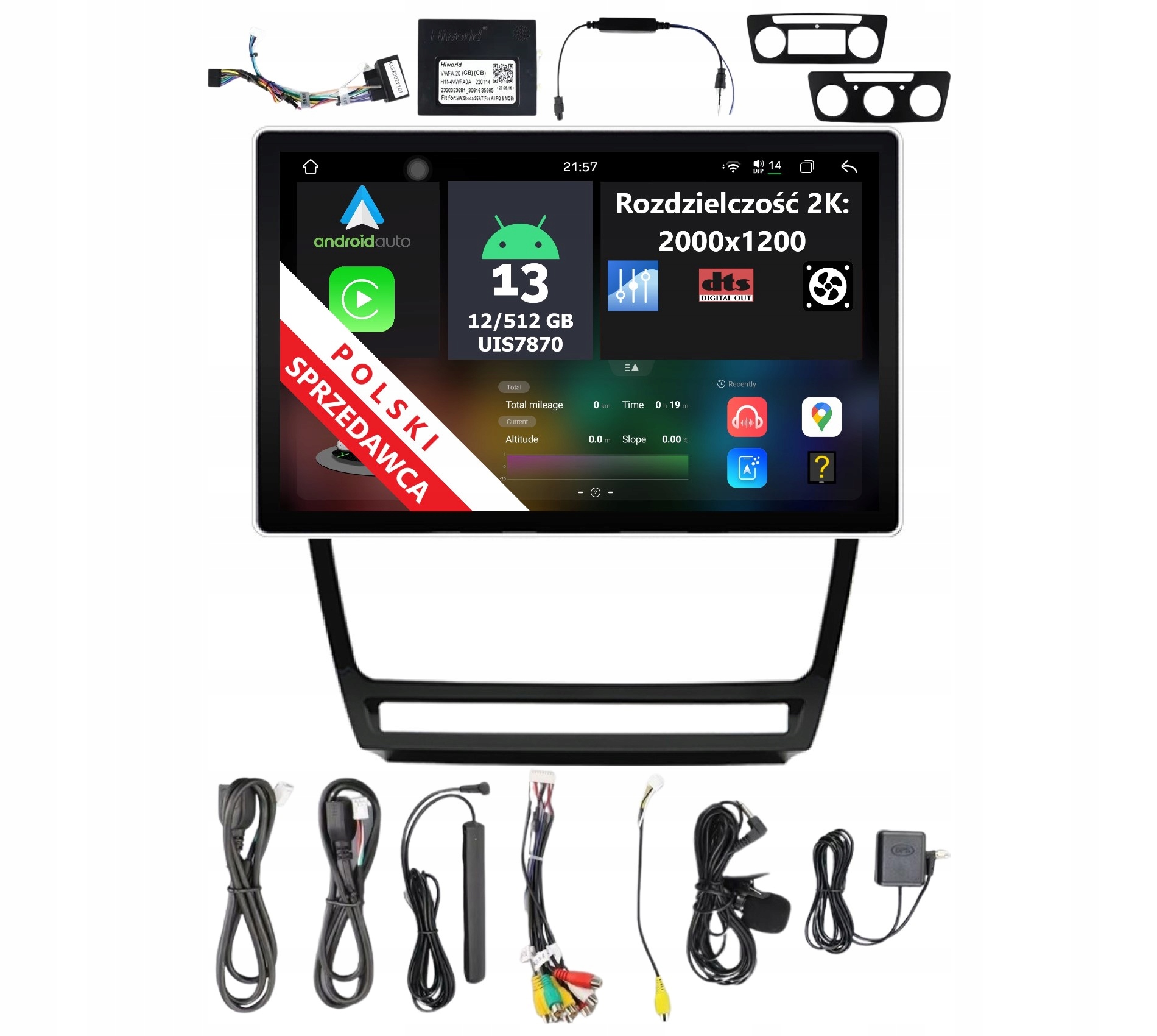 11,5" 2K Navigace Rádio Android Skoda Octavia II 12 Gb Dsp Dts Carplay Lte