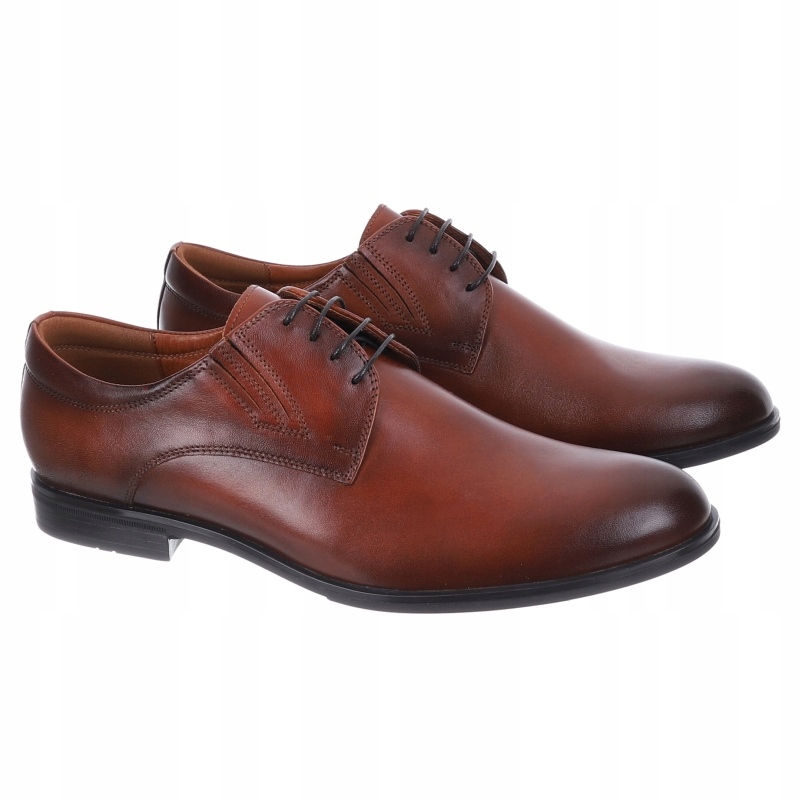 Pánské kožené polobotky Conhpol C00C-6845-378A-00S02 hnědé Kůže VEL.44