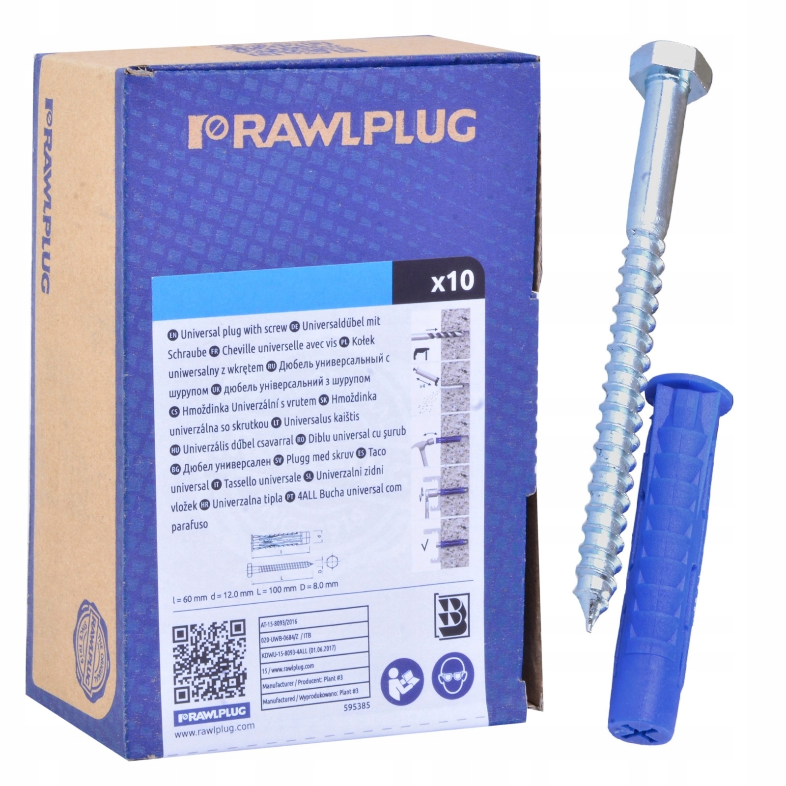 

Rawplug kołek kołki rozporowe 4ALL 12x60 wkręty