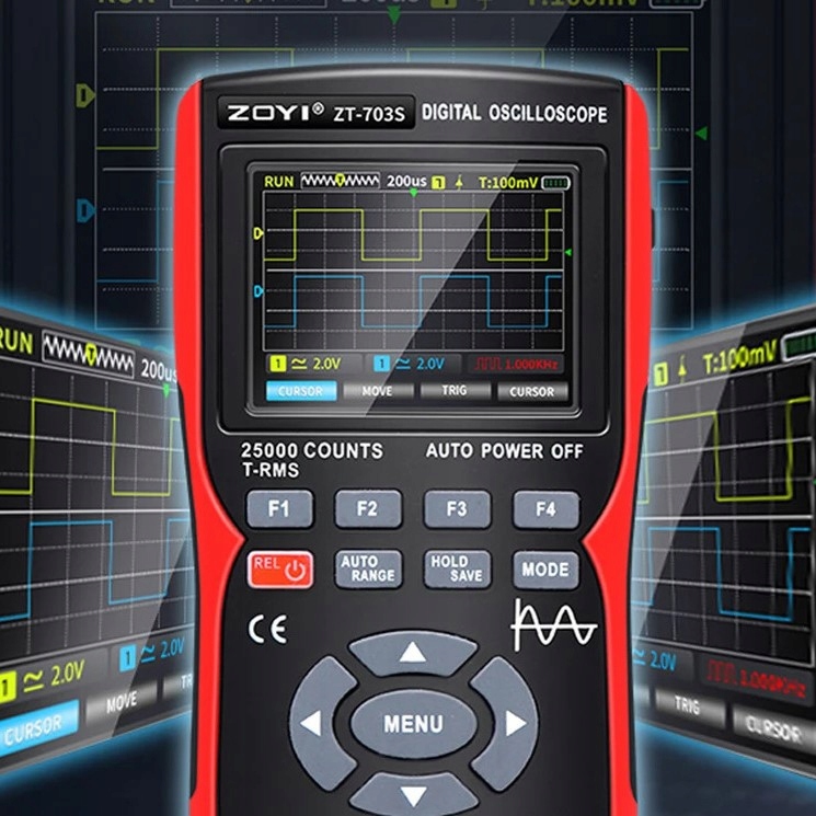 Multimetr miernik z oscyloskopem oscyloskop 3w1 ZOYI ZT-703S 3,5'' 50Mhz Częstotliwość próbkowania 280 MS/s