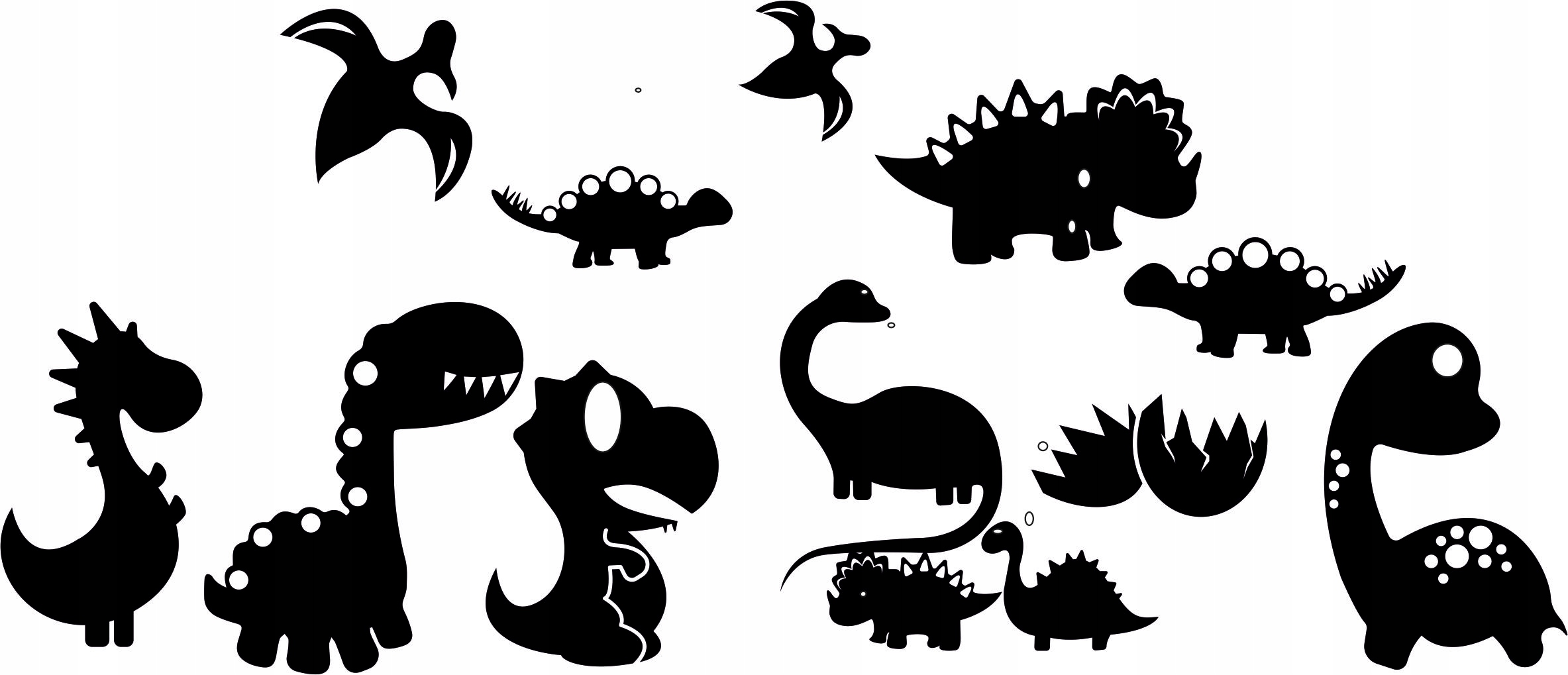 

Naklejki Ścienne Dinozaury 12SZT Śliczne