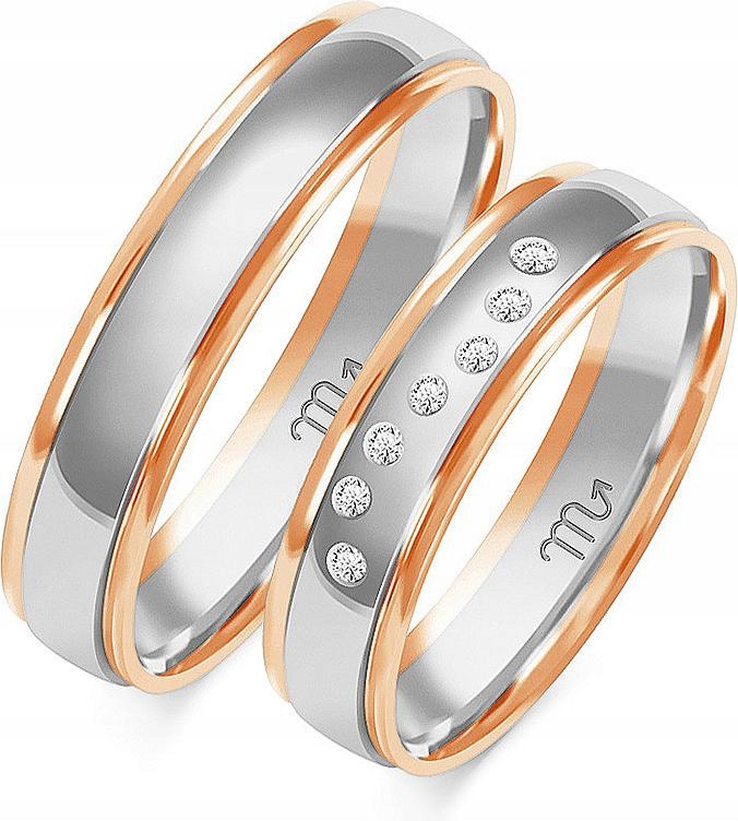 Zlatý snubní prsten svatba pro pár 14k 585 vel. 8 9 10 dámský, pánský s gravírováním