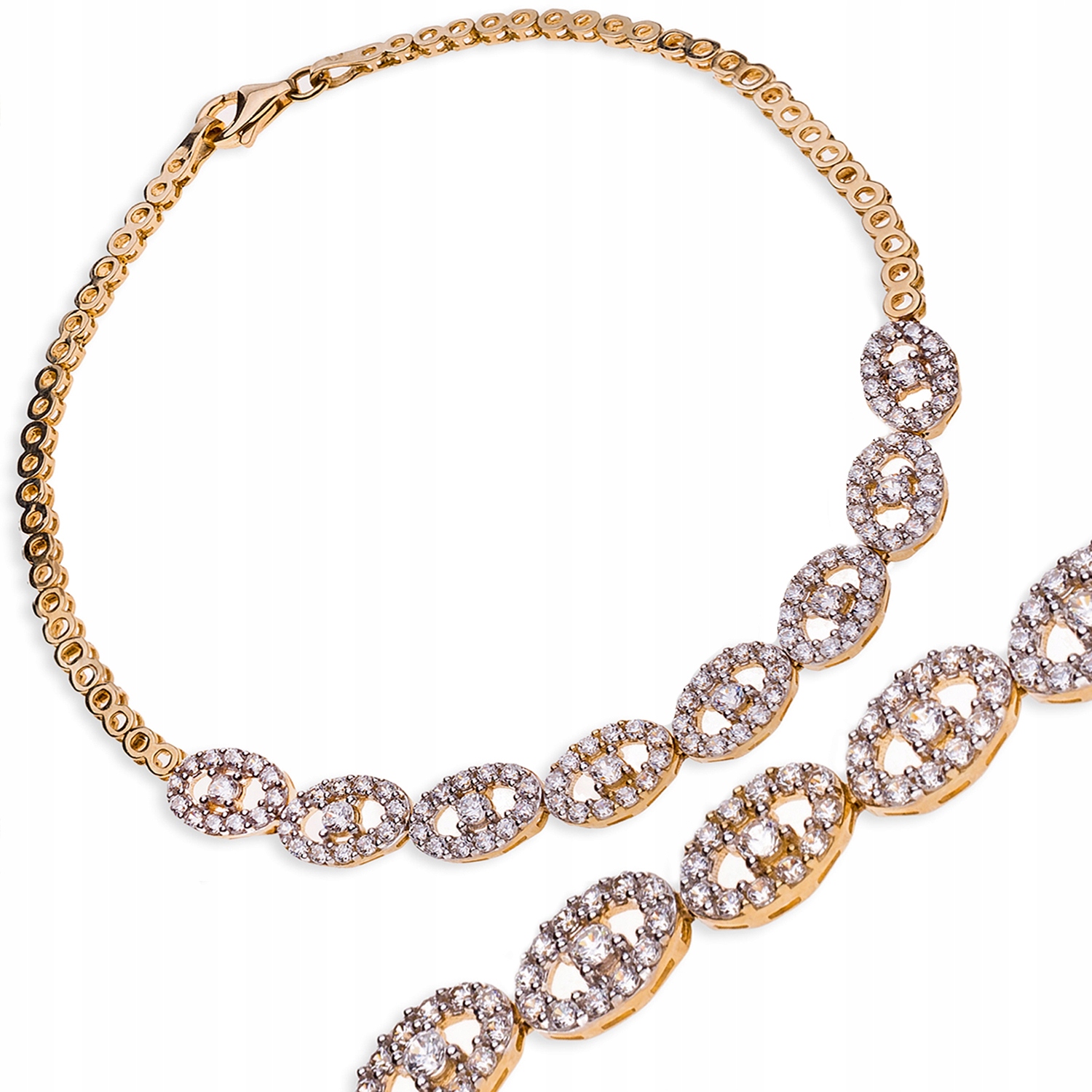 Zlatý Náramek Na Ruku S Dámskými Zirkony 585