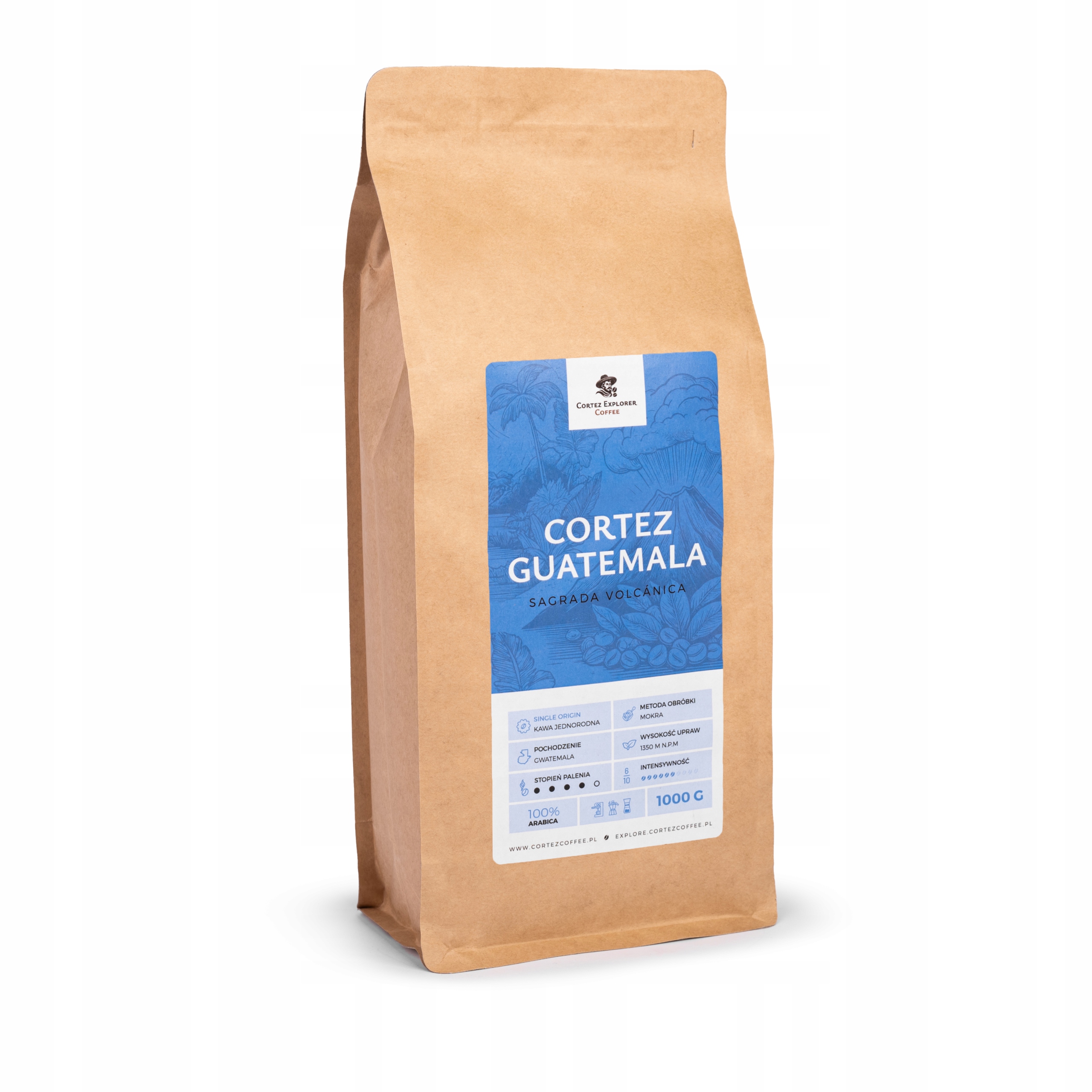 Levně Káva Cortez Guatemala Sagrada Volcánica 100% Arabica Special 1Kg