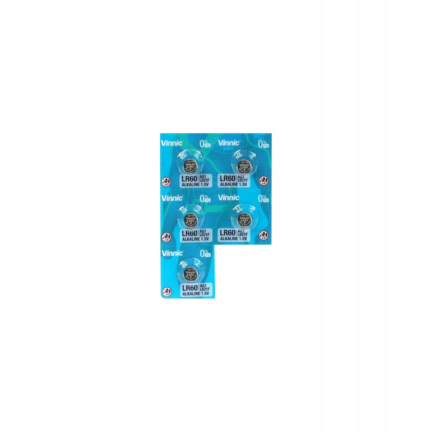

5 x bateria L621 L621F Vinnic AG1 LR60 G1 164 364