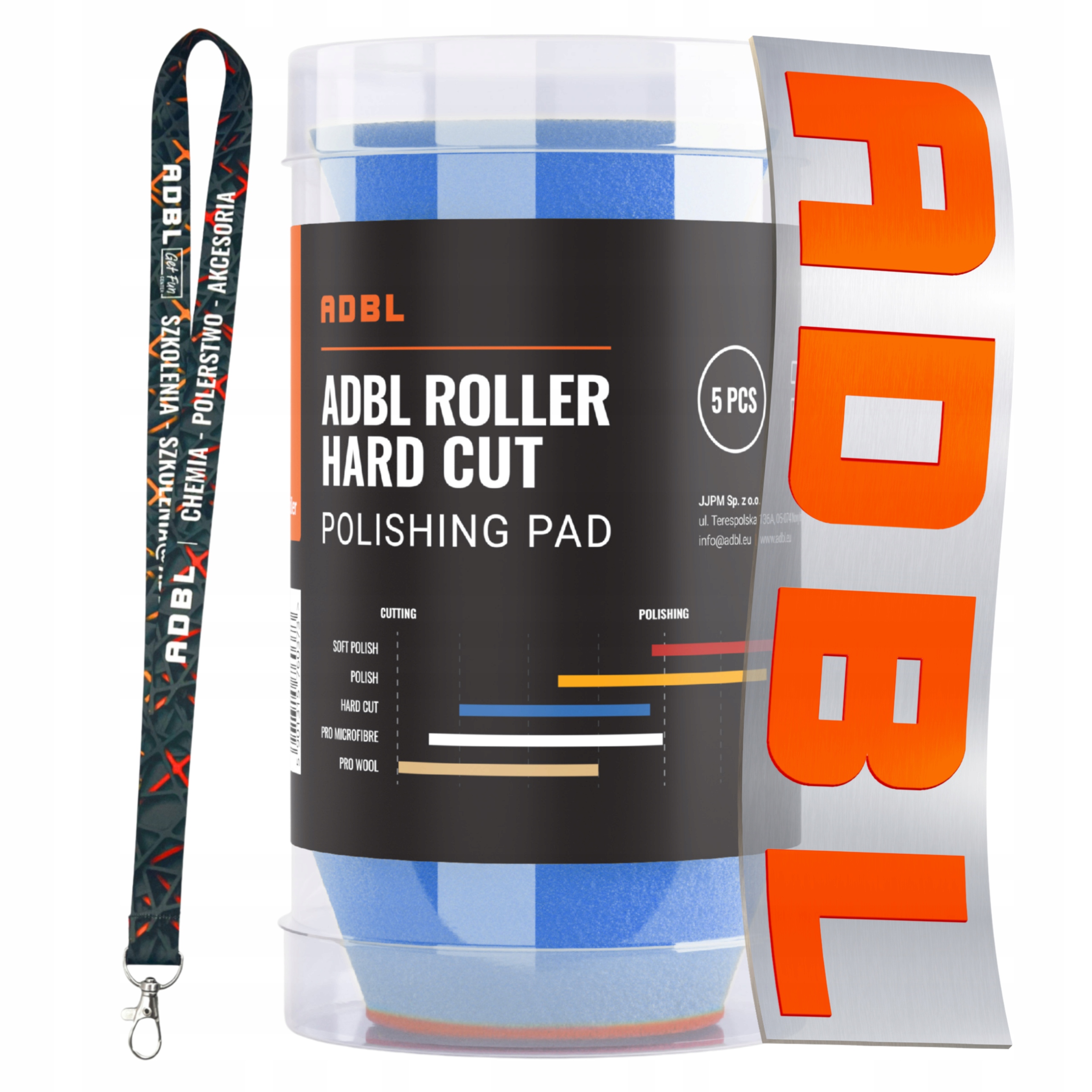 Adbl Roller Hard Cut Da 30mm Zestaw Padów Polerskich Bardzo Twardych 5 szt