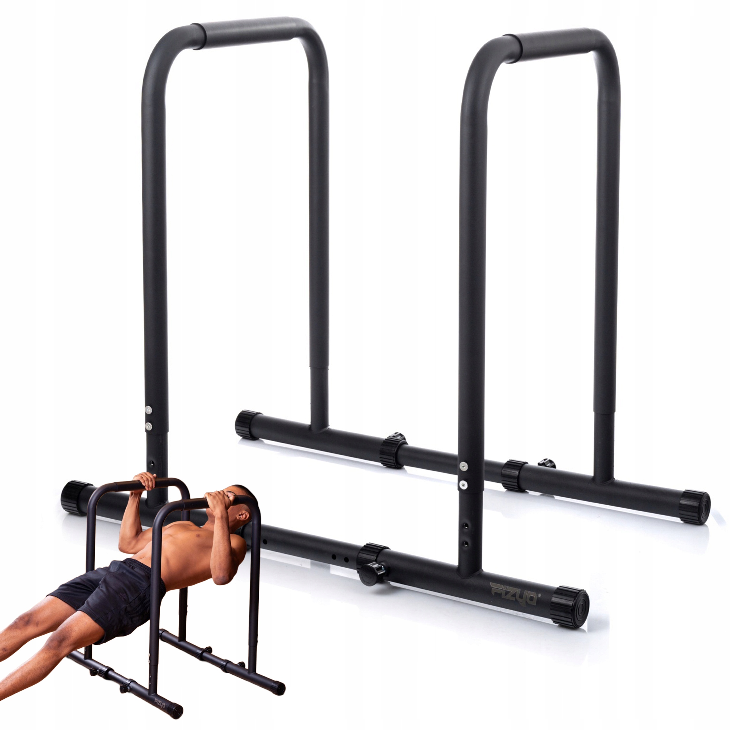 Poręcze Do Ćwiczeń Dipów Wysokie Treningowe Stabilne Regulacja 105CM Fizyo