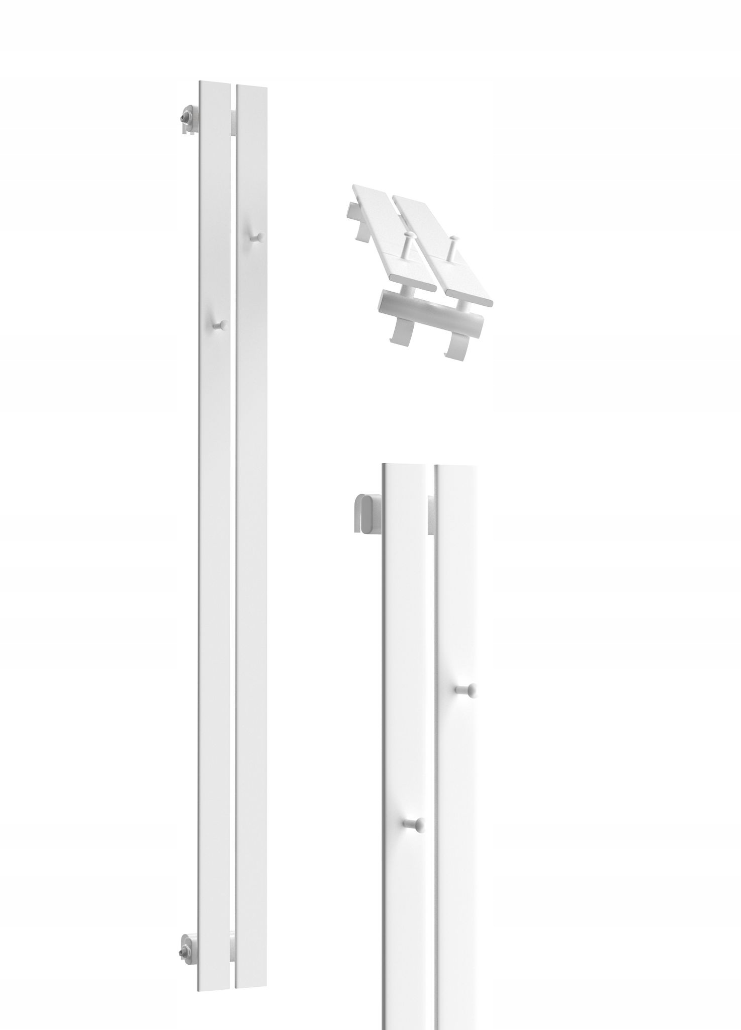 Dekorativní Panelový Radiátor Bellohook 120x15 bílý matný hladký