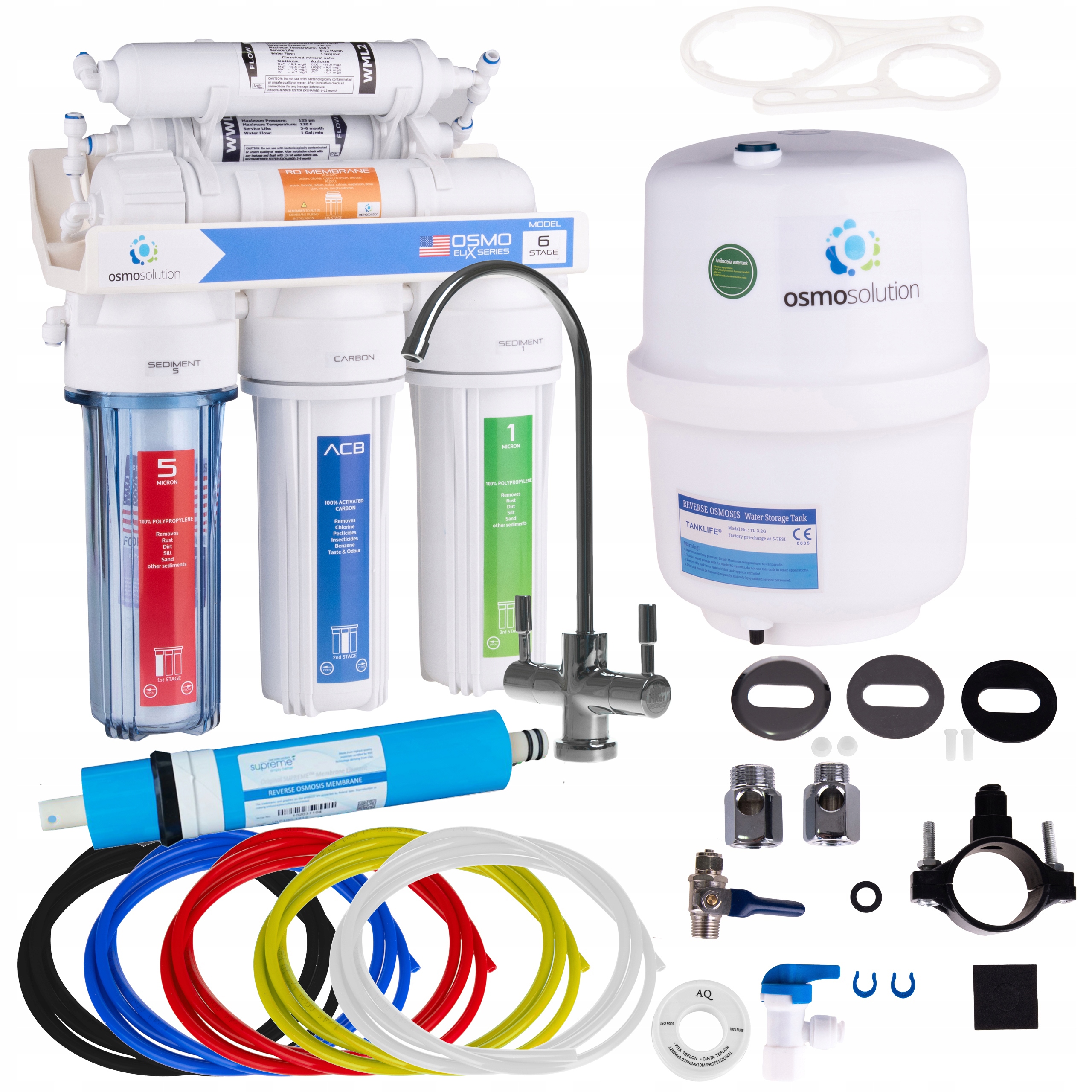 

Filtr Do Wody Odwrócona Osmoza RO6 100 Gpd Kranik