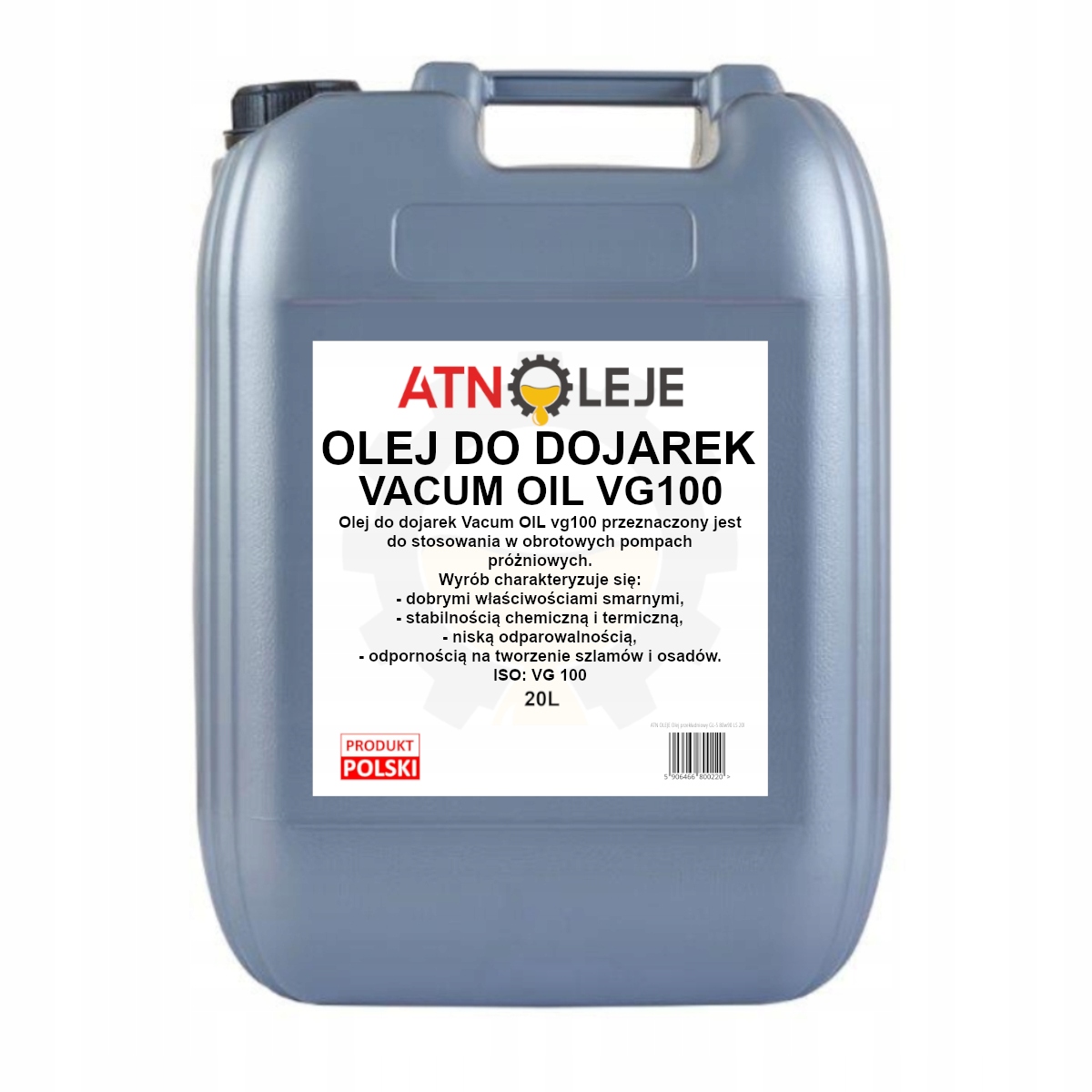 Olej do dojarek Vg 100 20L