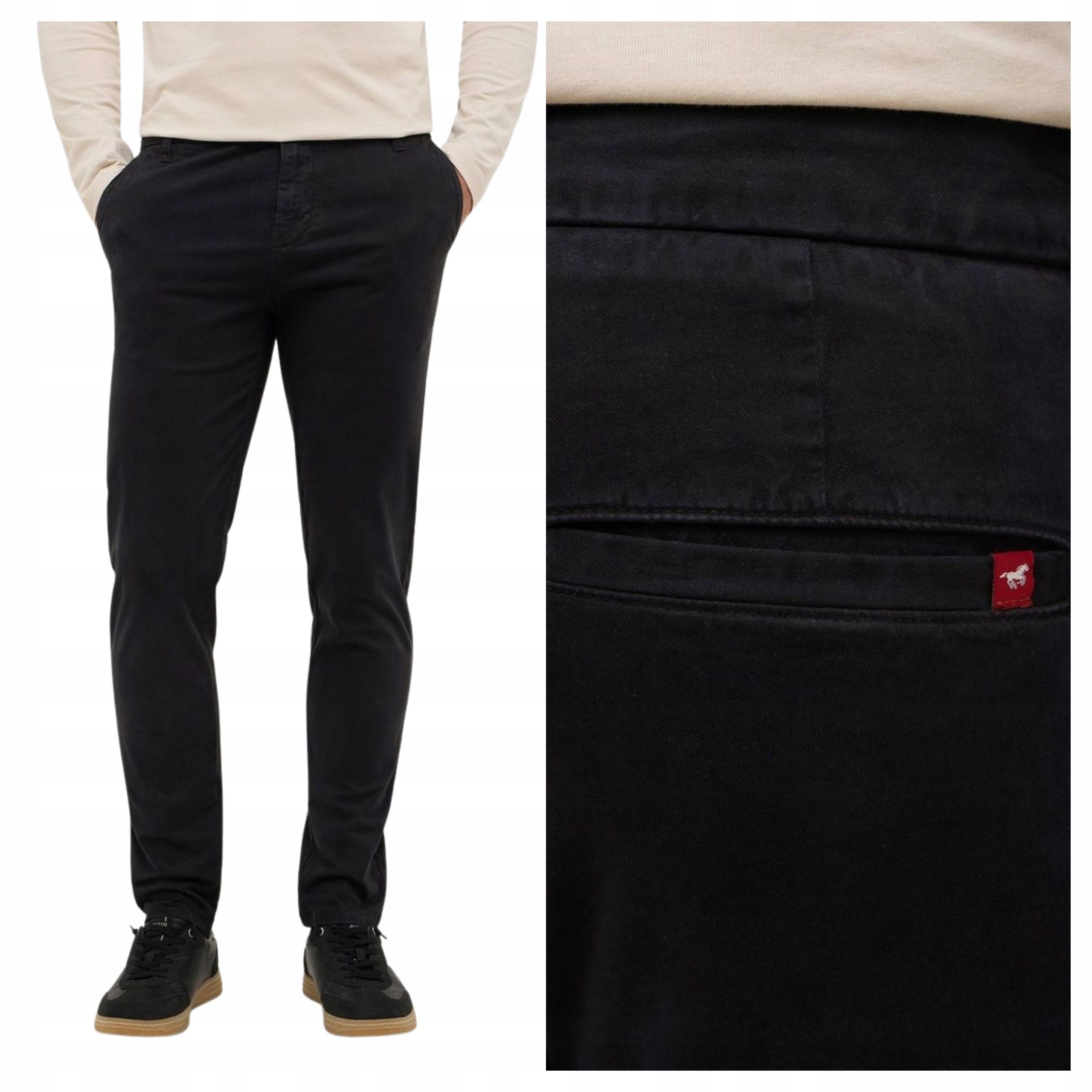 Mustang Daytona Pánské kalhoty Chino Černé Elegantní Klasické W31 L32