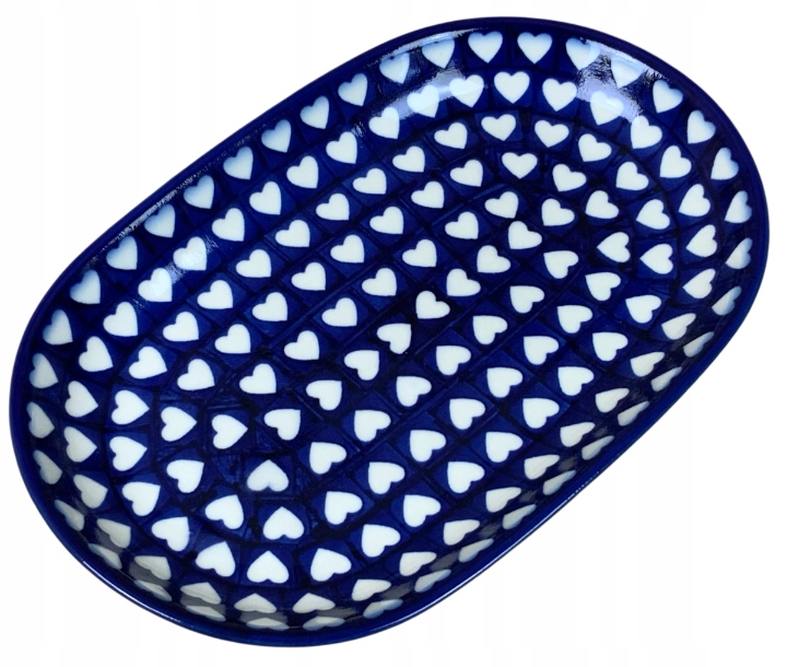 Talíř 23/14 Srdíčka D-10 Originální keramika Bolesławiec