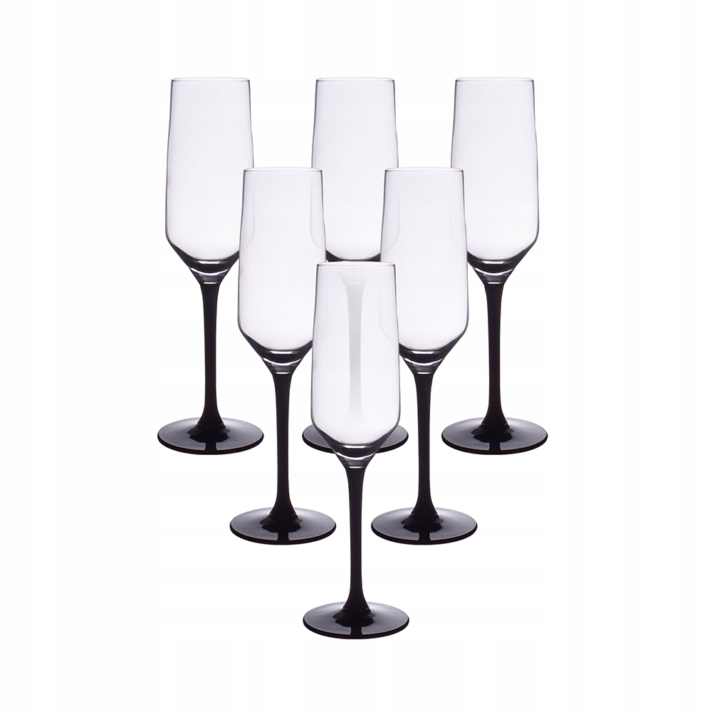 

Kieliszki Do Szampana Rubin 220 ML Czarna Nóżka