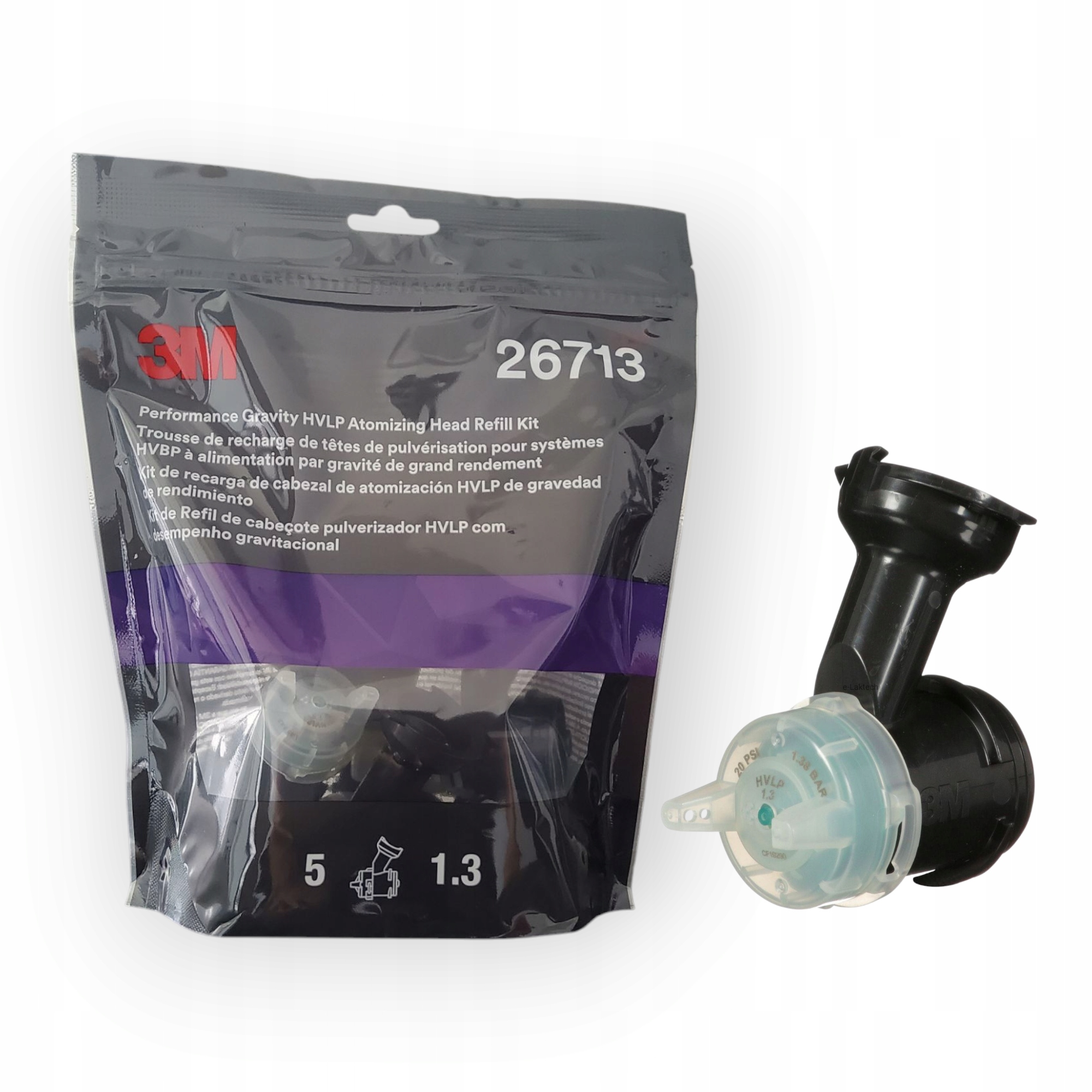 3M 26713 Gravitačné trysky Hvlp 1.3 mm 5ks pre lakovaciu pištoľ