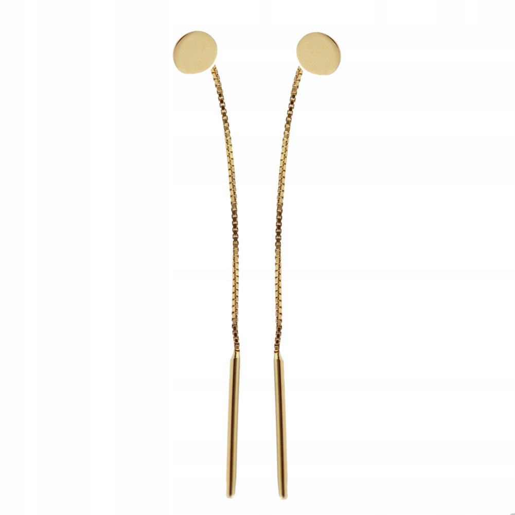 Zlaté náušnice, závěsná kolečka, tyčinky
