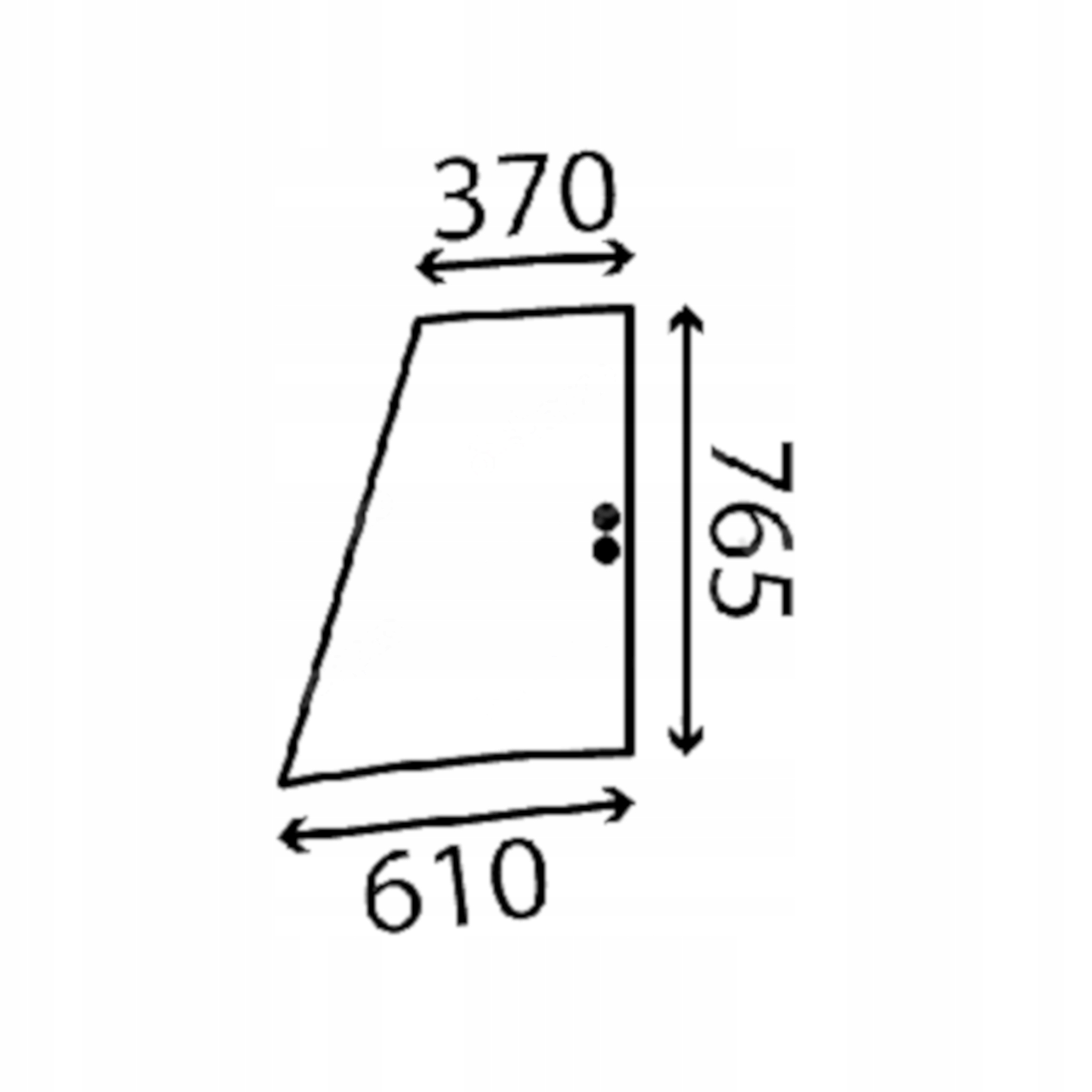 sklo Jcb zadní dveře horní levé JHN0138