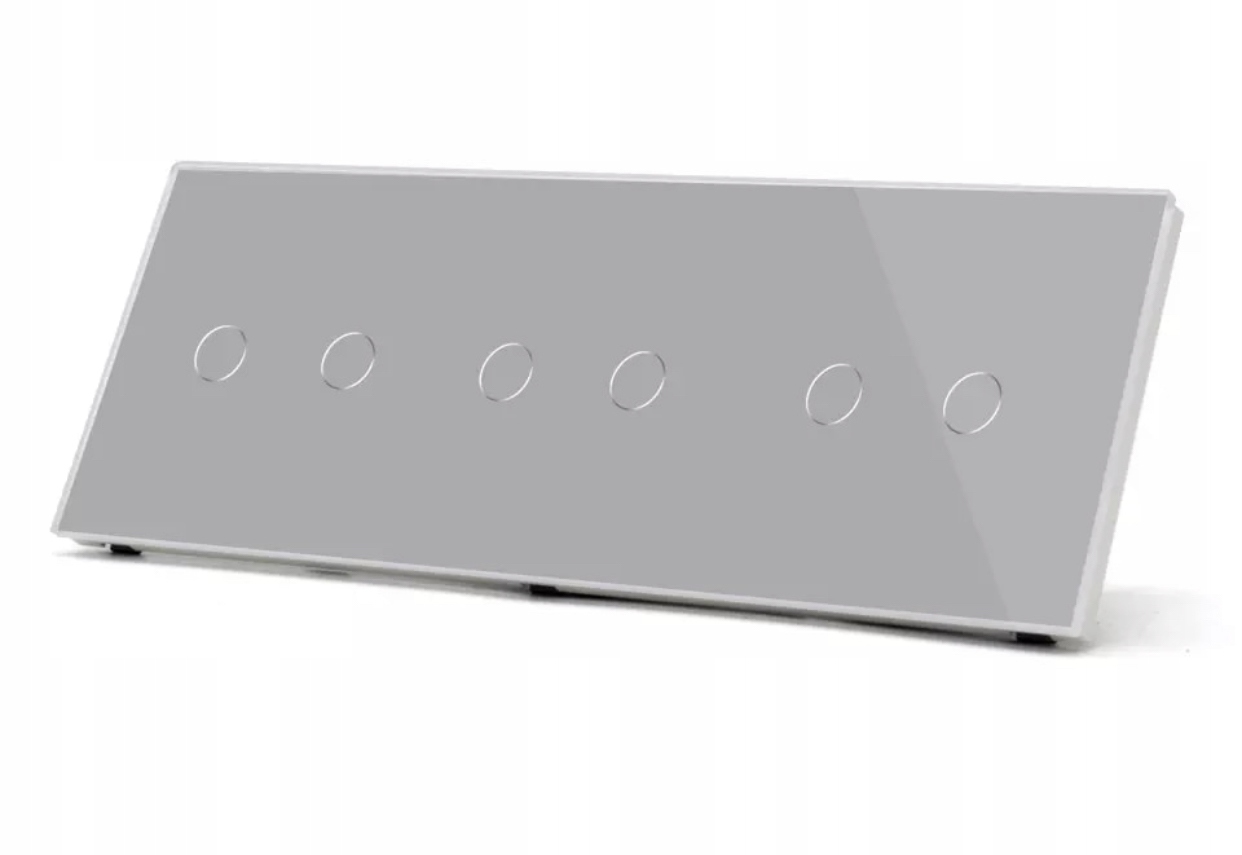 Inteligentný Dotykový Spínač Svetla 2+2+2 Wifi 6 Tlačidiel, Sklenená Trubica