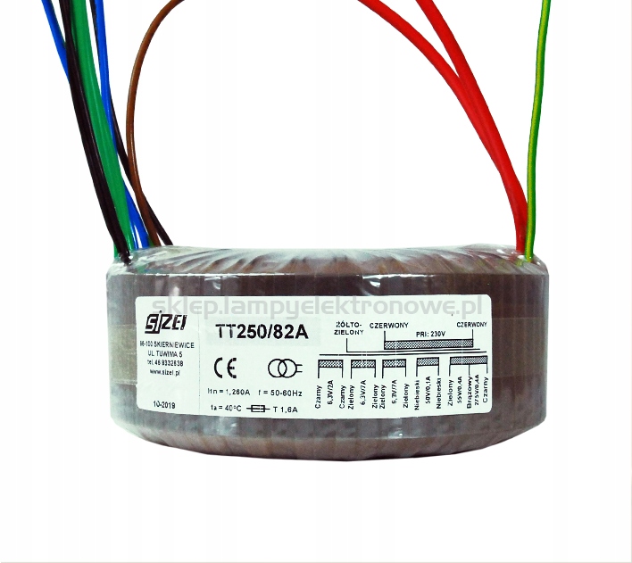 TT250/82/A Toroidní síťový transformátor Audio Sizei