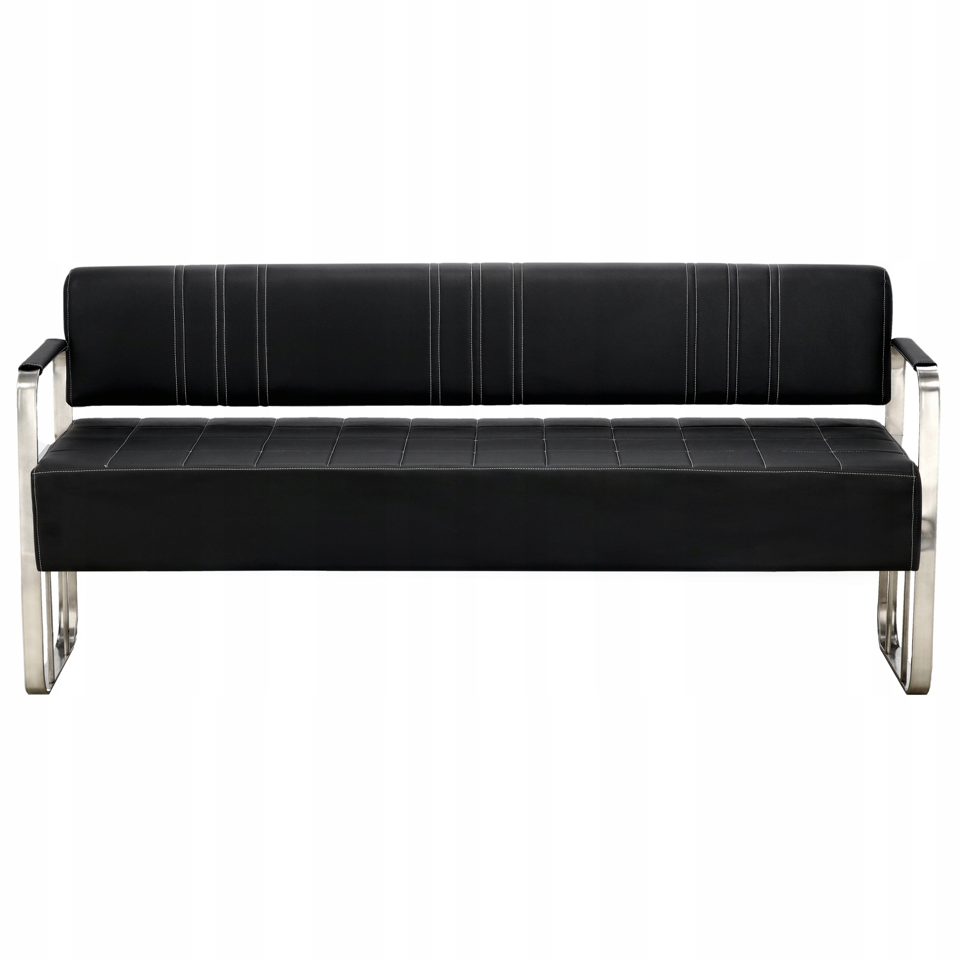 Sofa kanapa do salonu poczekalni gabinetu dwuosobowa srebrna rama Marka Calissimo