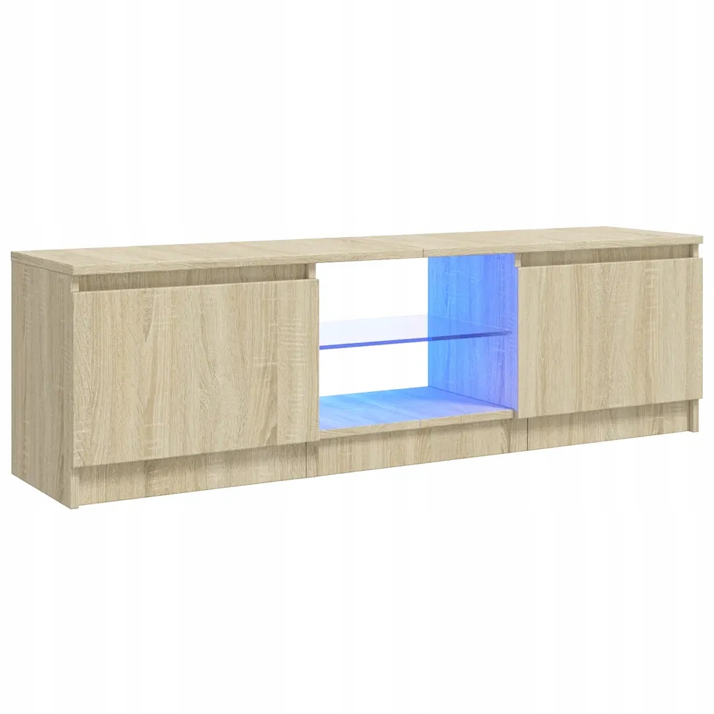 Rtv skříňka s Rgb Led osvětlením, dub Sonoma, 120 x 30 x 36 cm