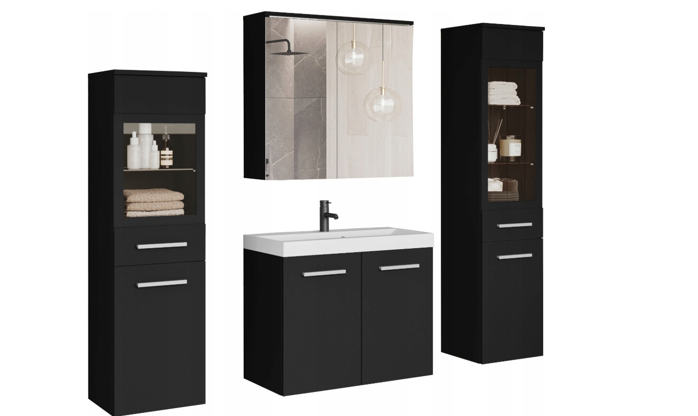 Koupelnový nábytek Udine II Umyvadlo Zrcadlo Vitrína