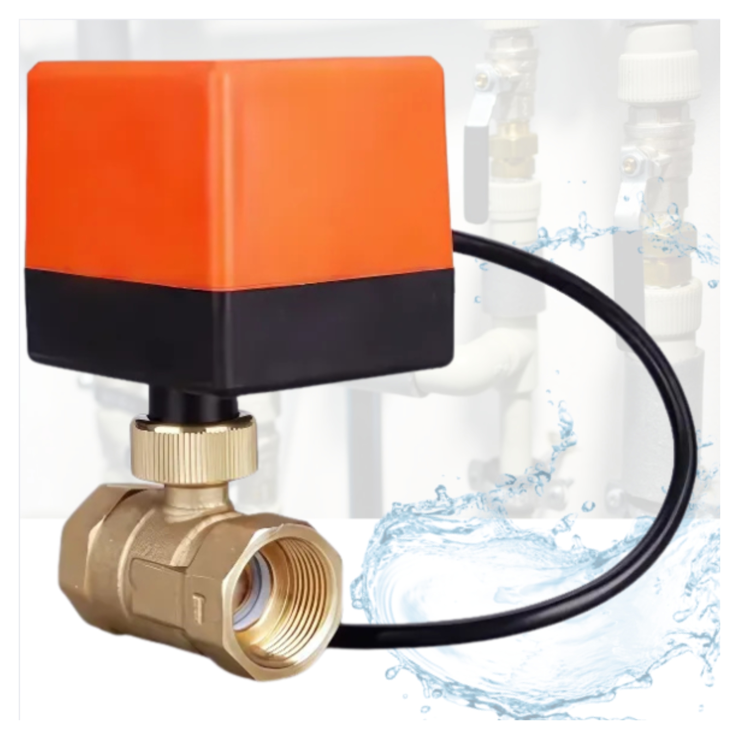 Elektrozawór kulowy z siłownikiem 1/2" DN15 230 V, dwudrożny RegMag