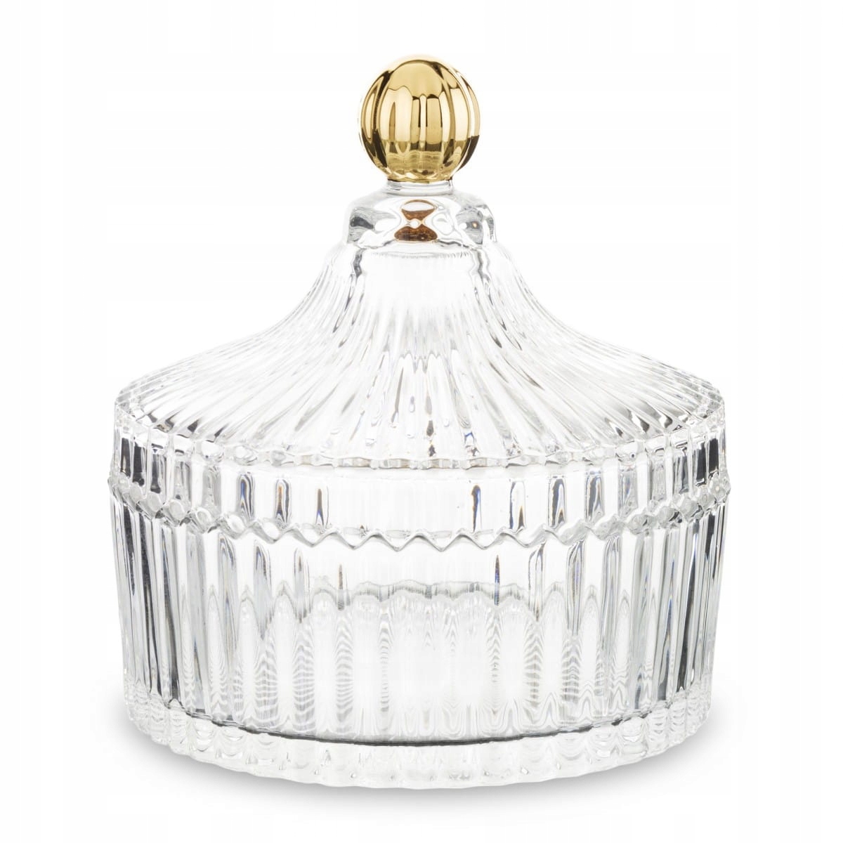 

Szklany pojemnik dekoracyjny na waciki 15x14