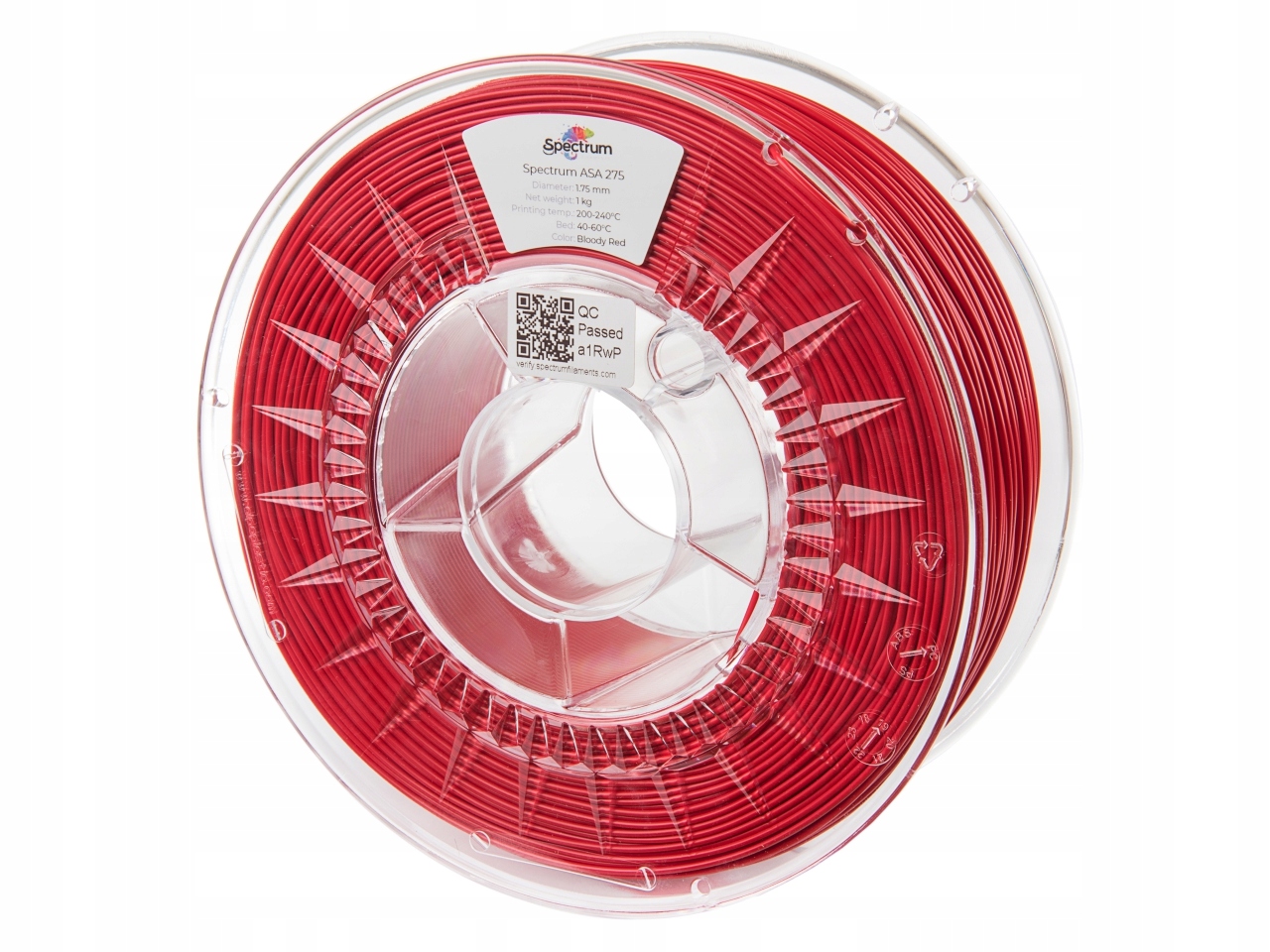 Filament Spectrum Asa 275 1.75 mm Bloody Red Červený 1 kg