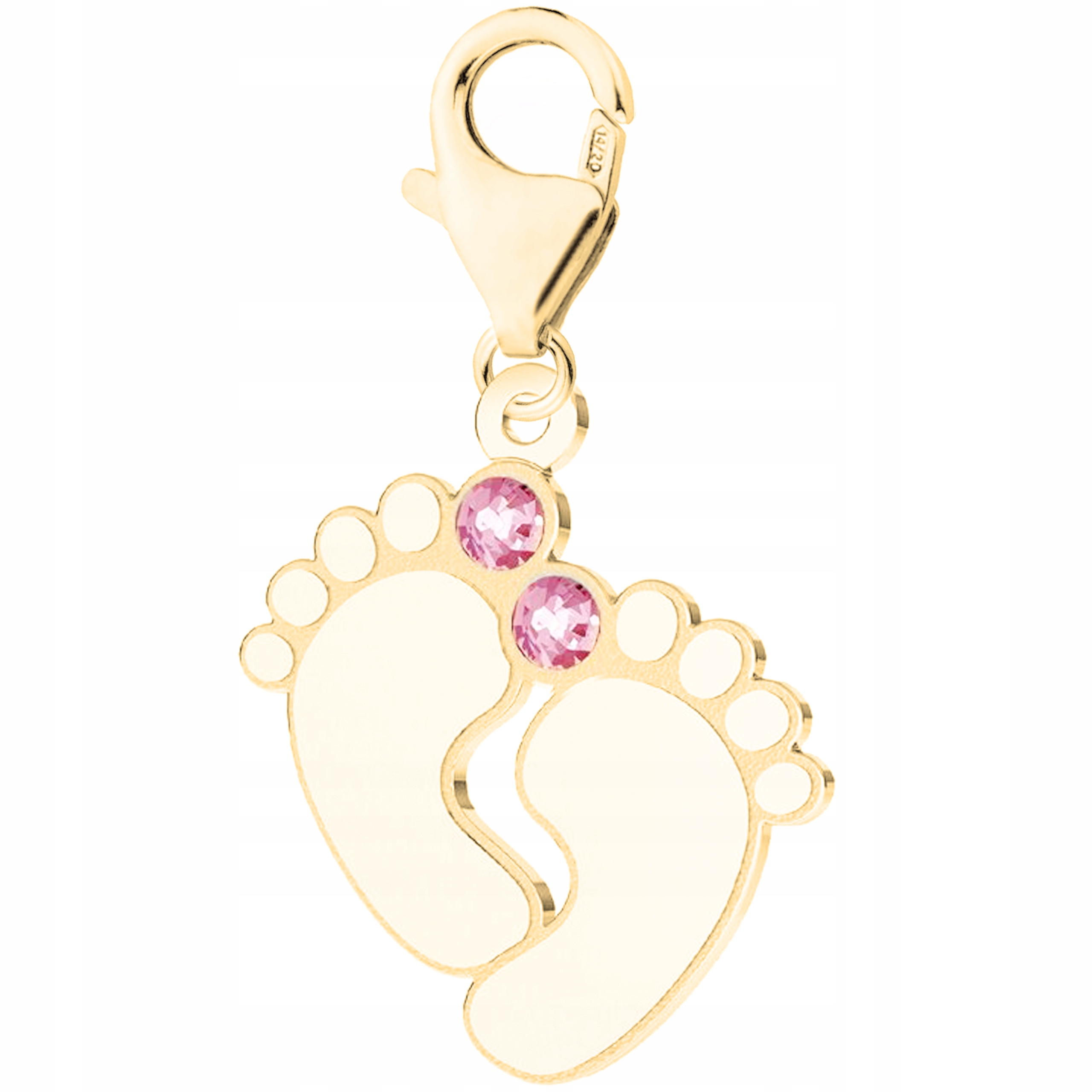 Zlatý přívěsek pro dětské nohy a nohy dítěte Family Stříbro 925