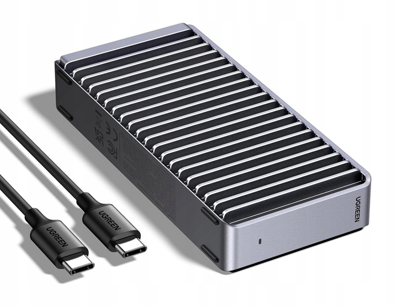 Obudowa Ugreen M.2 NVMe 40 Gb/s z aluminiowymi żebrami dwustronnymi