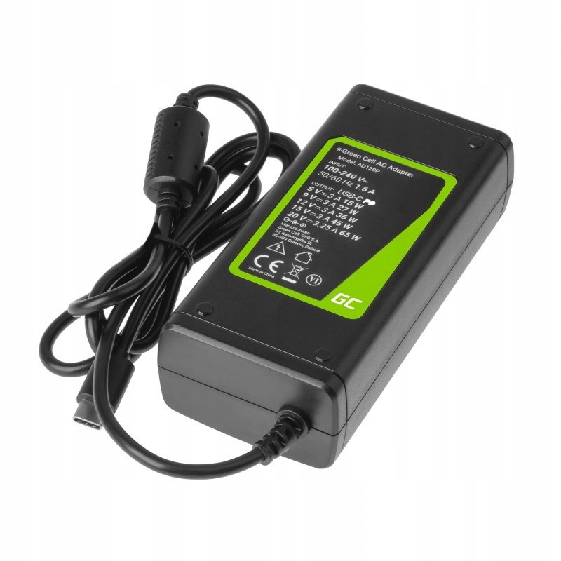 Green Cell Zasilacz Ładowarka Usb-c 65W (AD134P)