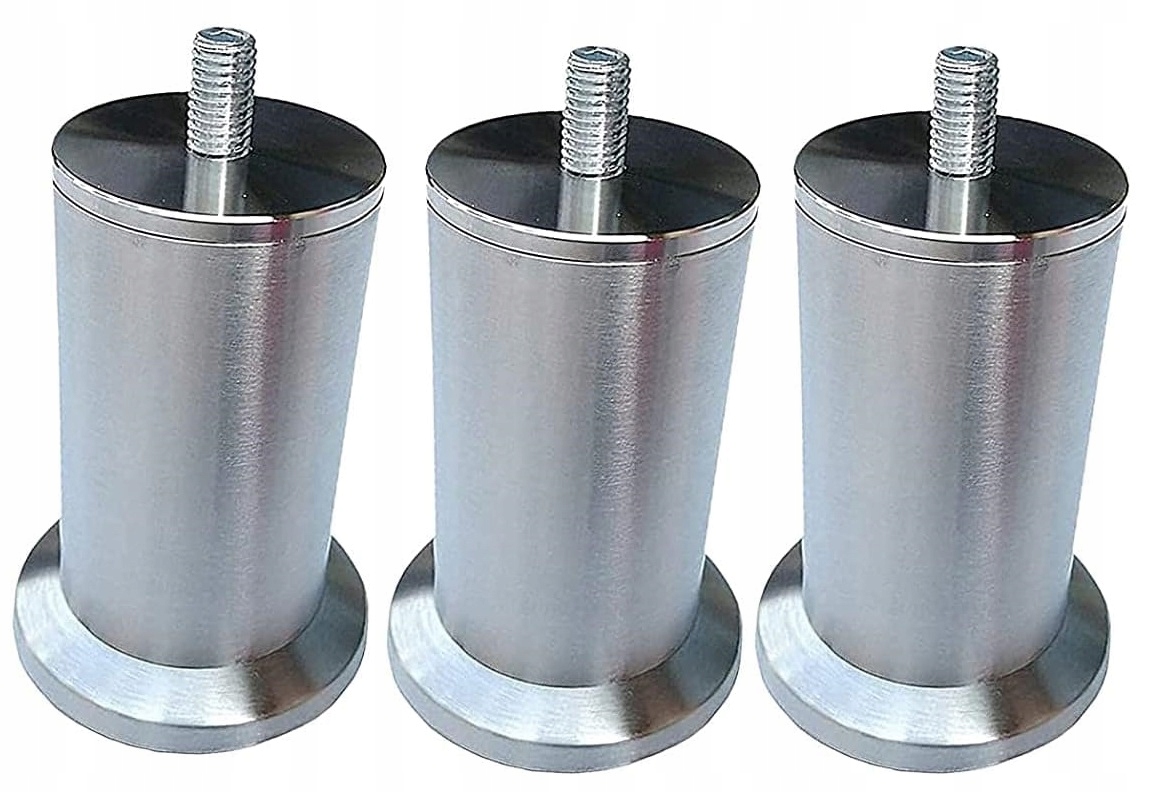 3X Stříbrné Nohy K Nábytku, Nohy Ke Gauči Z Nerezové Oceli 780 MM