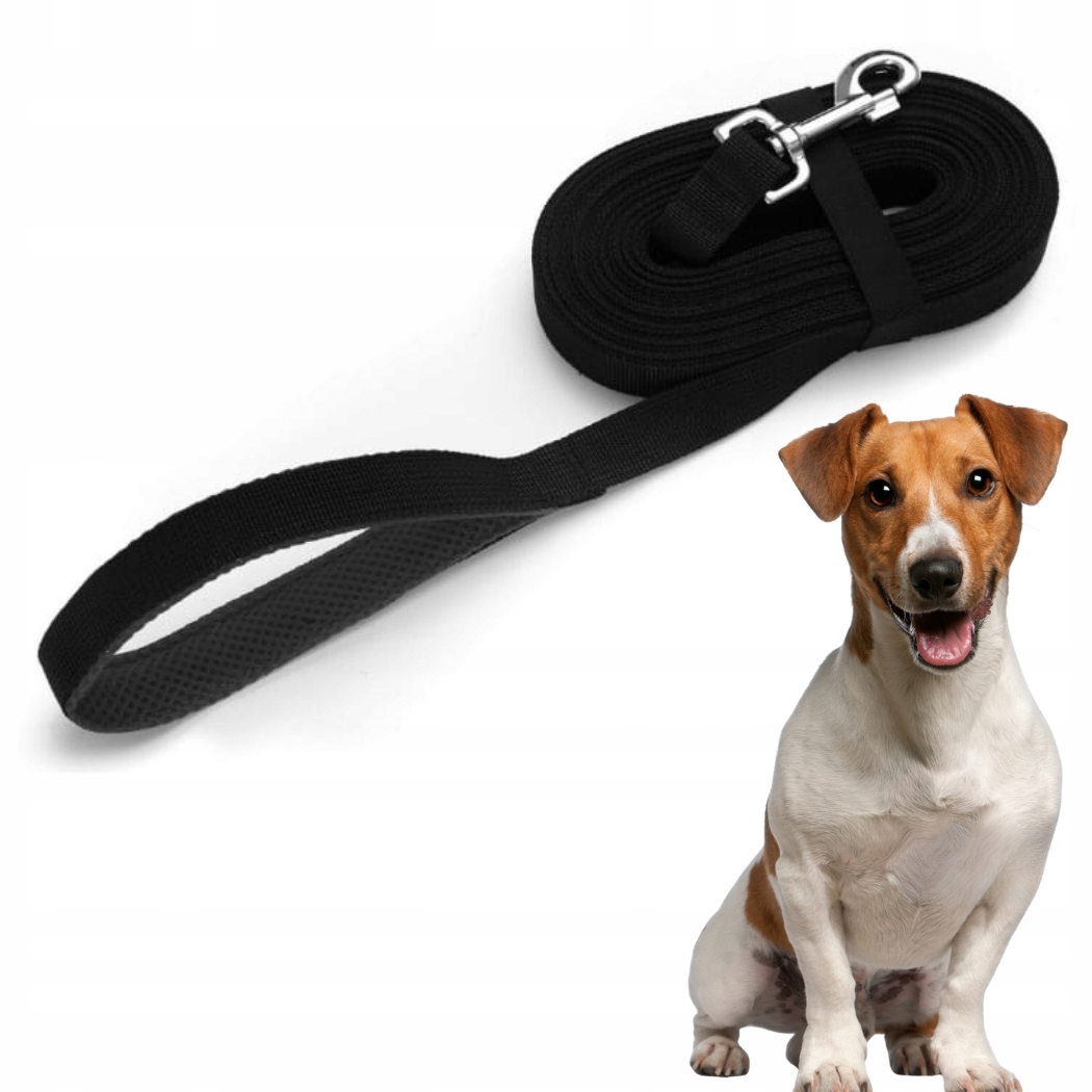 Levně Vodítko Pro Malého Psa Trvanlivá Pevná Joqu Long 10 M Černá