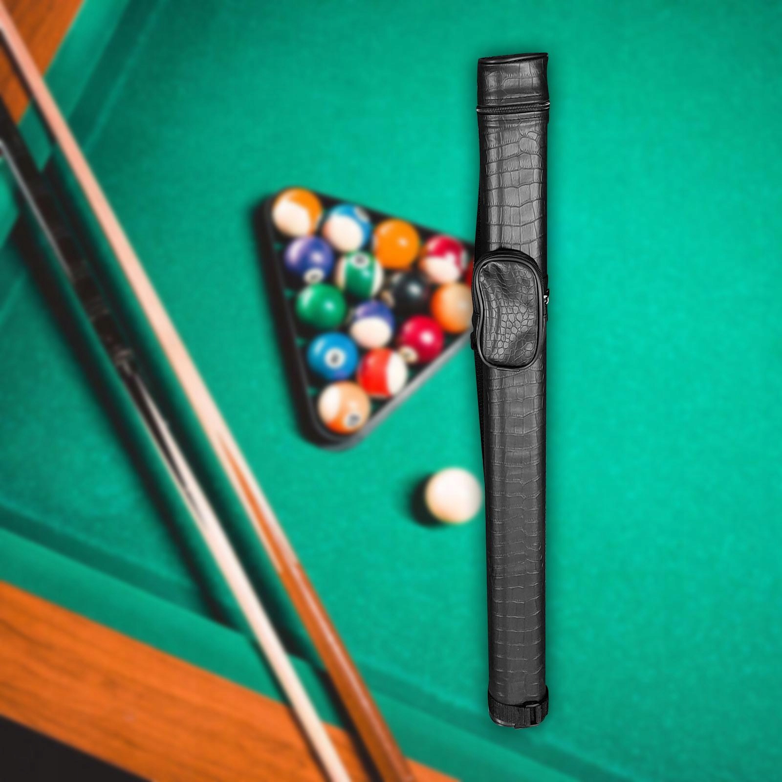 Pool Cue Case Professional Wrapped Sports Billiards Equipment 2 Holes Rodzaj kija brak informacji