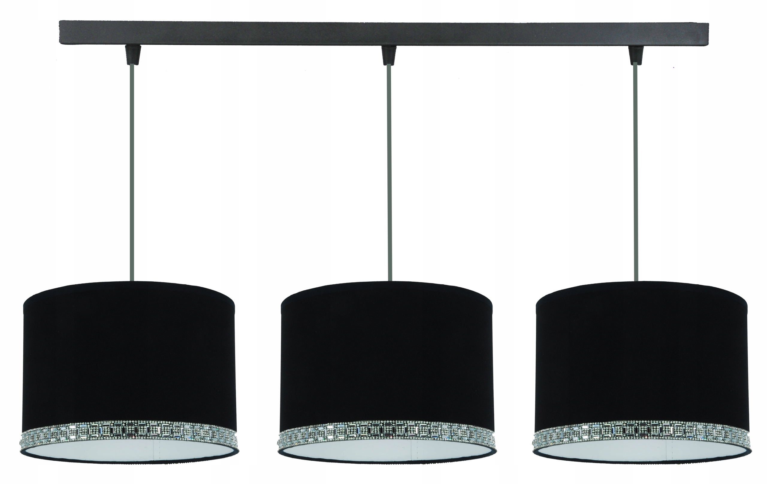 Módní závěsná stropní lampa, moderní lustr Černé stínidlo dekorace 20 cm