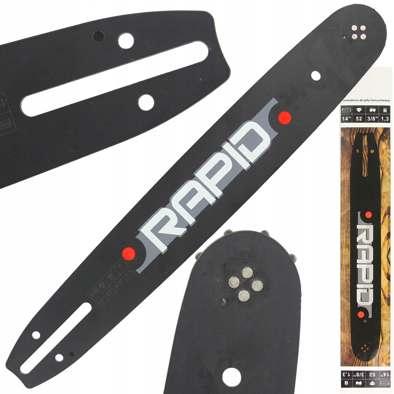 PROWADNICA DO PIŁY PILARKI 35cm 14" 3/8 1.3mm 52 ogniw PARTNER