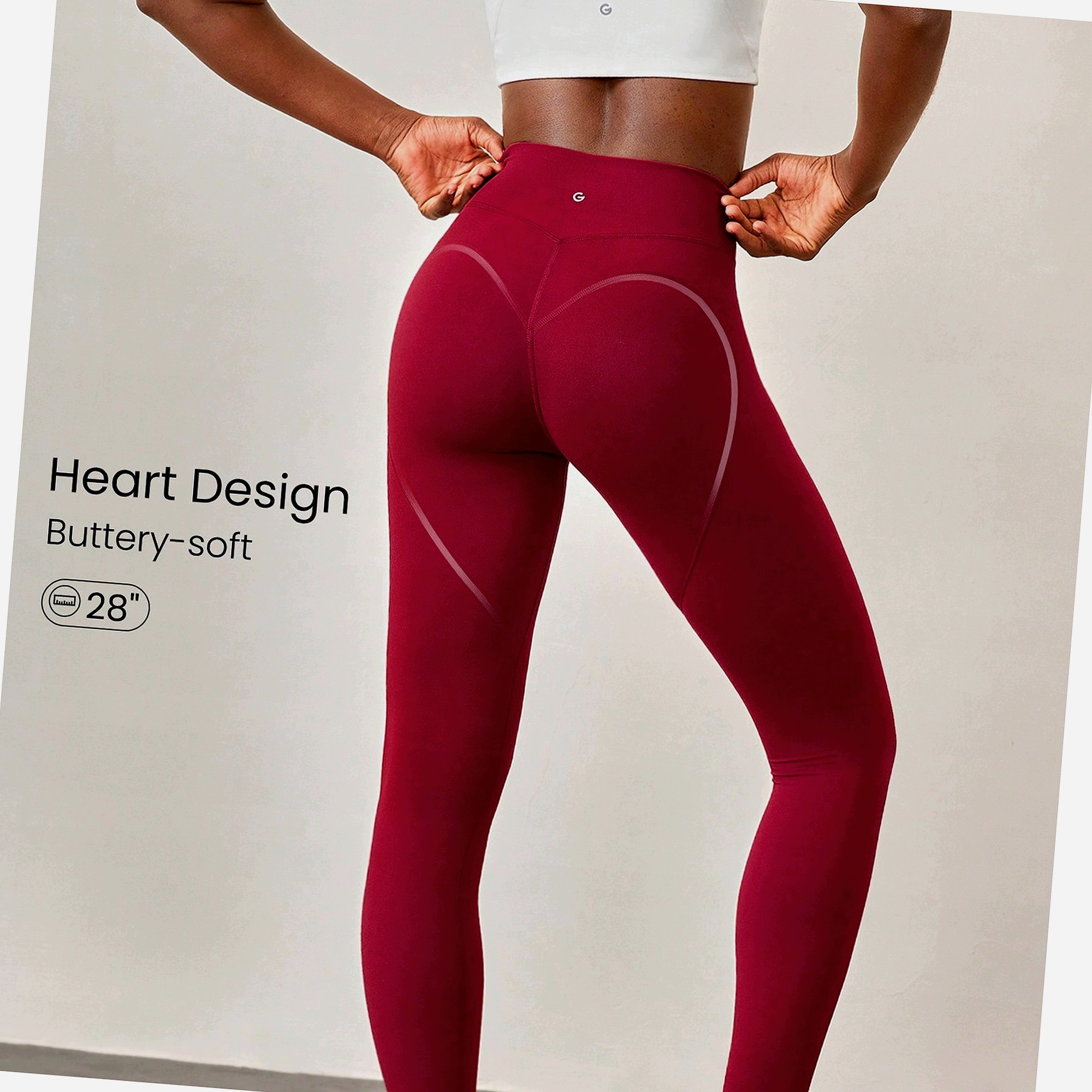 Legginsy Treningowe Tactel Damskie Wysoki Stan Do Ćwiczeń Czerwone L 40