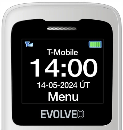 Evolveo EasyPhone ID, mobilní telefon pro seniory, červený