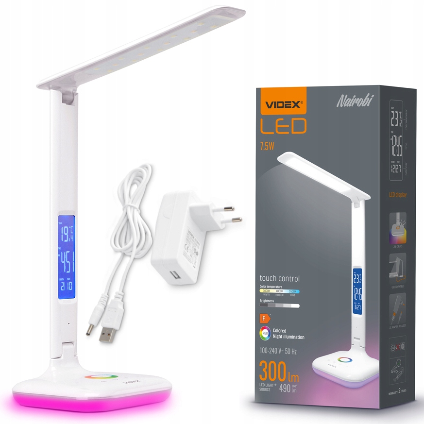 

Lampka biurkowa ściemniacz Videx Led 7.5W 490Lm