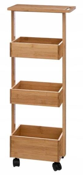 Regał wąski na kółkach do łazienki kuchni