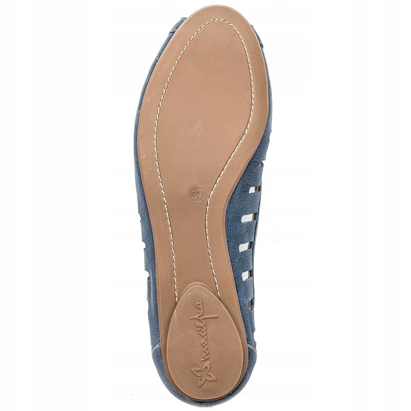 Baleriny Maciejka 04506-17 Granat Na Jeans r.37 Wzór dominujący bez wzoru