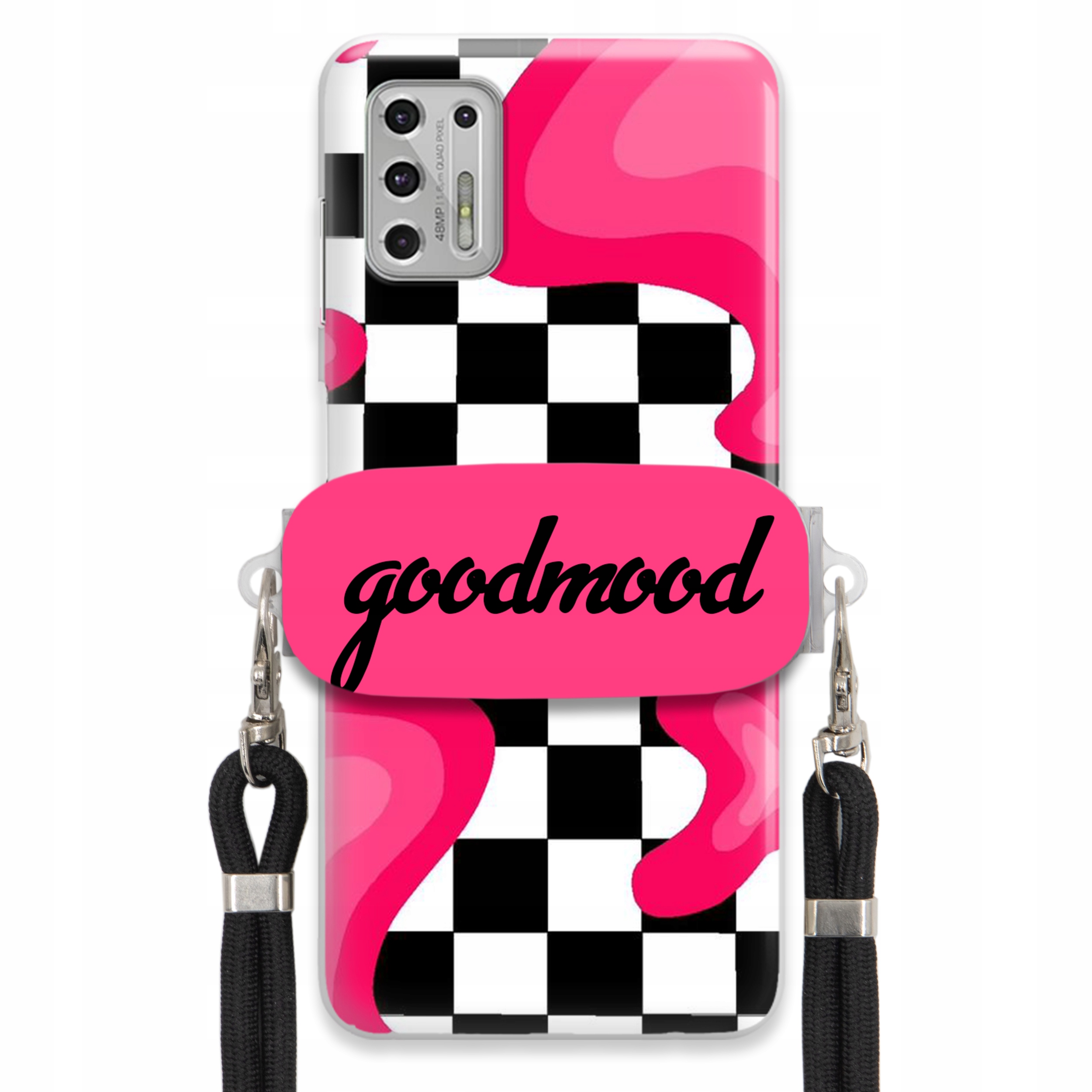 Pouzdro Pro Motorola G Stylus 2021 Set Case Držák Na Vodítko Černá Módní Splash