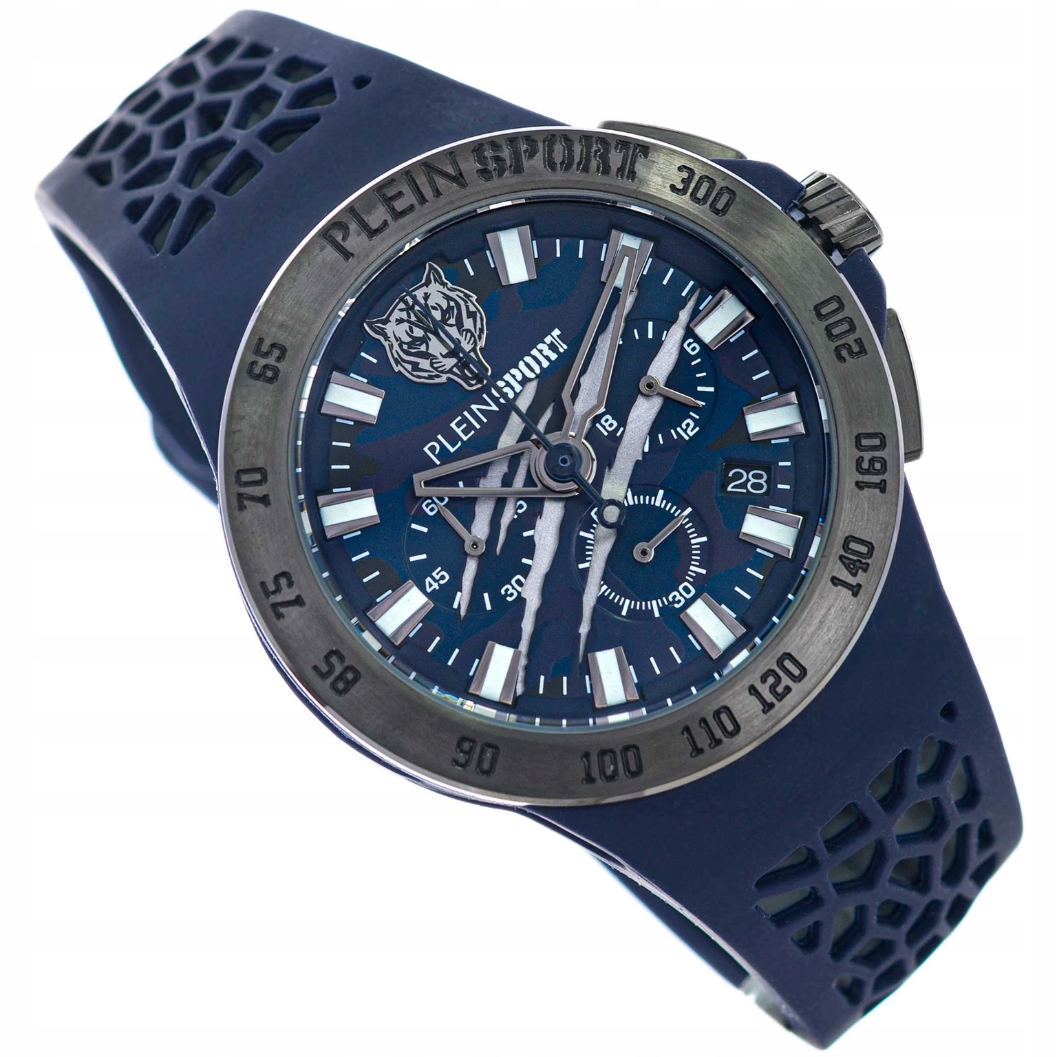 Pánské Hodinky Plein Sport PSABA0223 Thunderstorm Chrono Tmavě Modré Na Řemínku