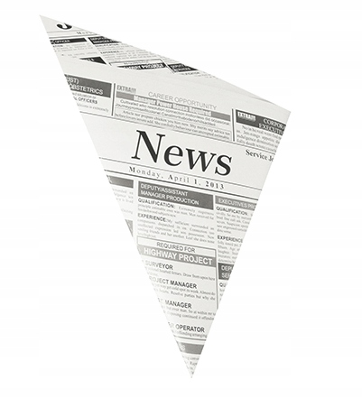 

Torebki rożki frytki News papier 250g 32x23 300szt