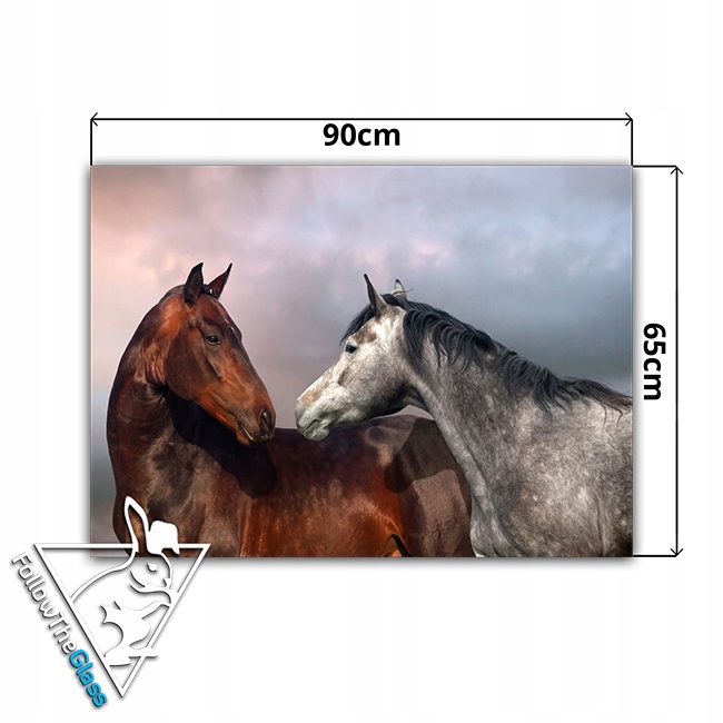 dekor szkło panel hartowany HD 90x65 konie Typ dekor