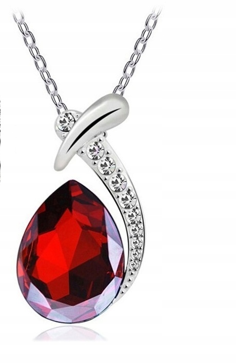 

Naszyjnik łza anioła ciemny czerwony